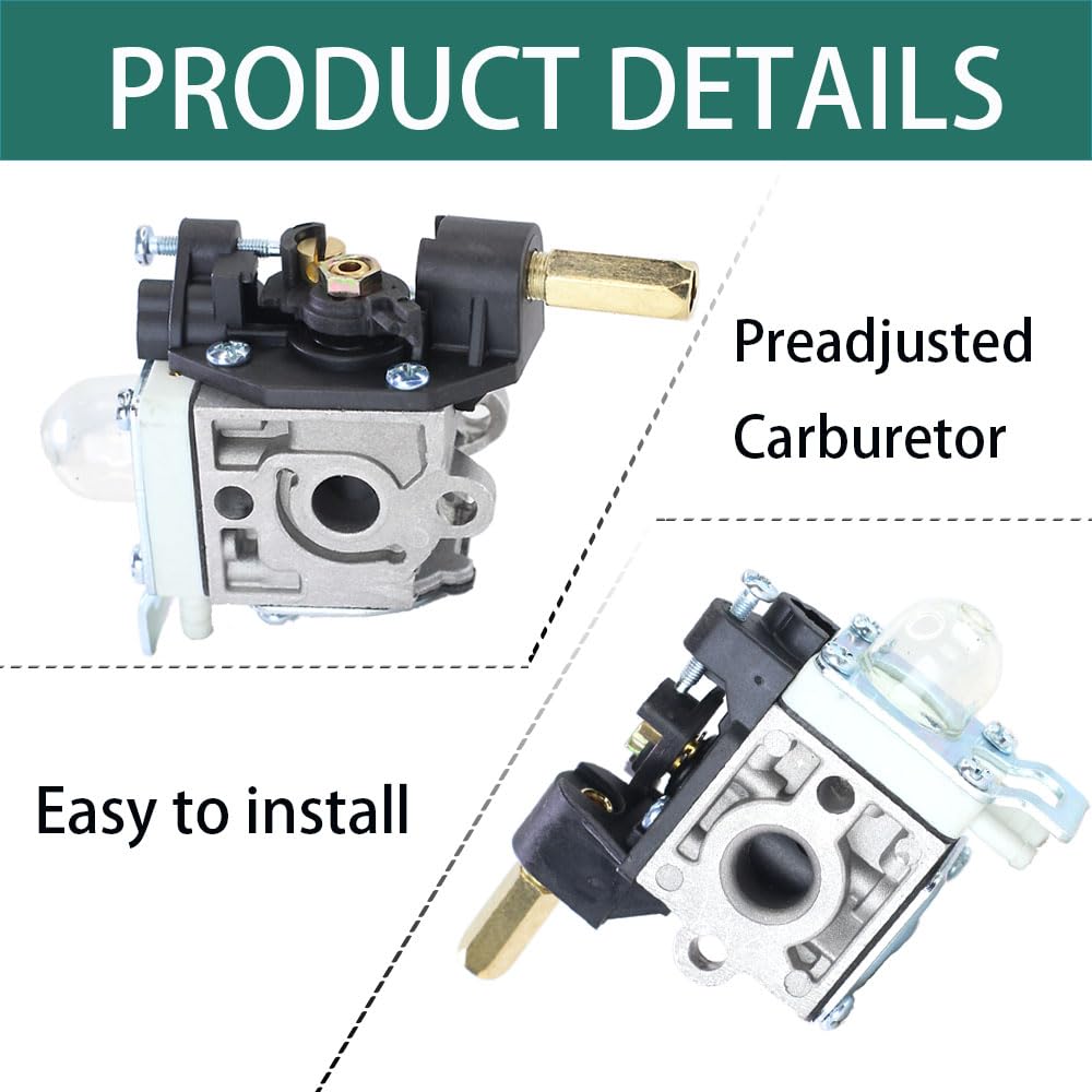 Echo SRM210 Carburetor Replacement Kit - Compatible with SRM211, SRM230, SRM231, SRM231U, HC150, HC151, PE230, PPF210, PPF211, SHC212 String Trimmer & Weedeater - Perfect for Lawn Maintenance & Landscaping Equipment Repair