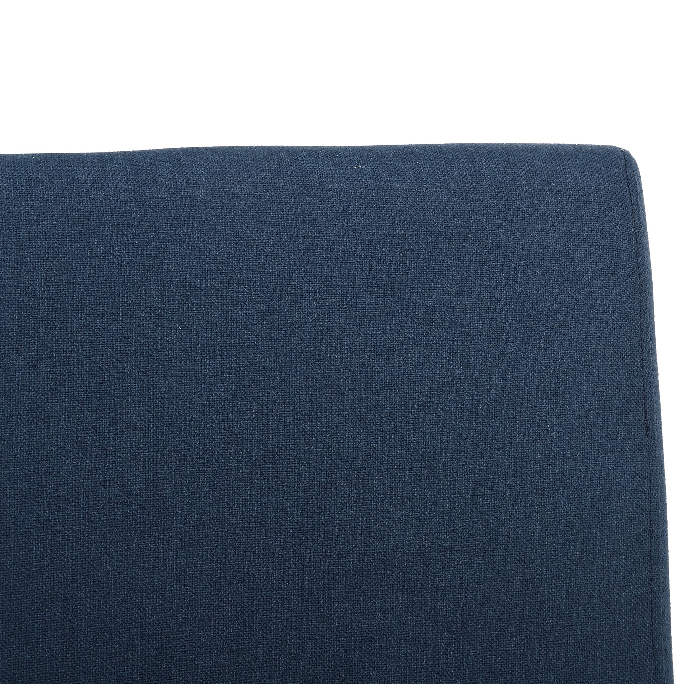 WestinTrends Linox Upholstered Dining Room Chairs Set of 2 - Modern Parsons Chairs with Linen Fabric & Solid Wood Legs in Blue - Perfect for Kitchen, Dining Table, and Home Office