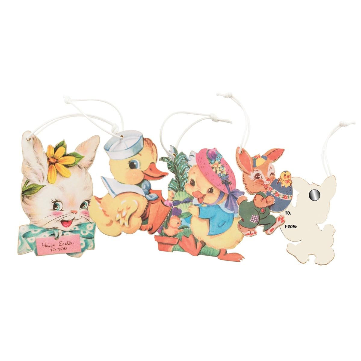 Primitives by Kathy Happy Easter Decorative Ornament Set - Easter Home Decor, Spring Table Centerpiece, Holiday Gift for Family & Friends