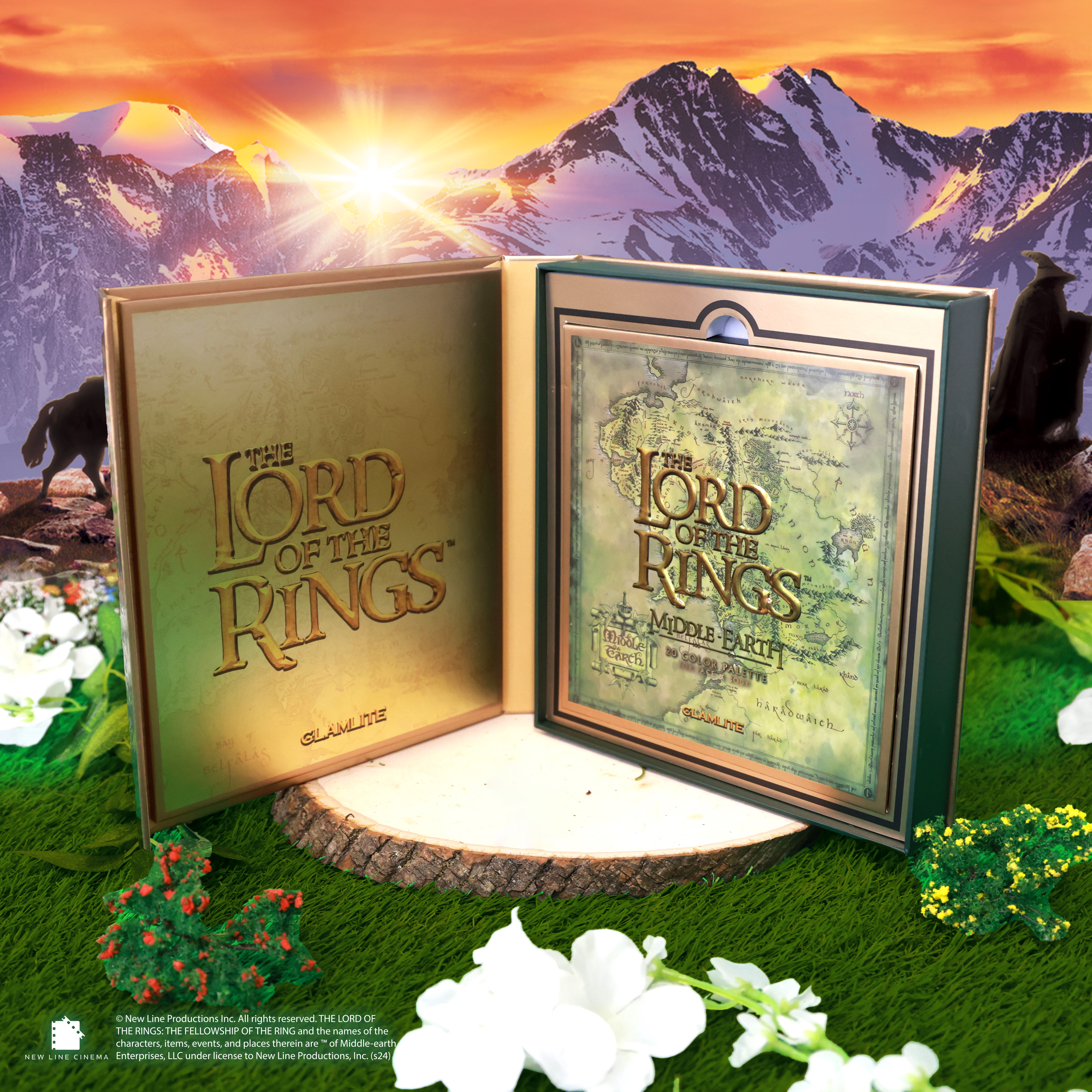 The Lord of the Rings x Glamlite Middle Earth Eyeshadow Palette - 18 Pigmented Shades for Fantasy & Everyday Makeup Looks | Perfect for Cosplay, Themed Parties & LOTR Fans