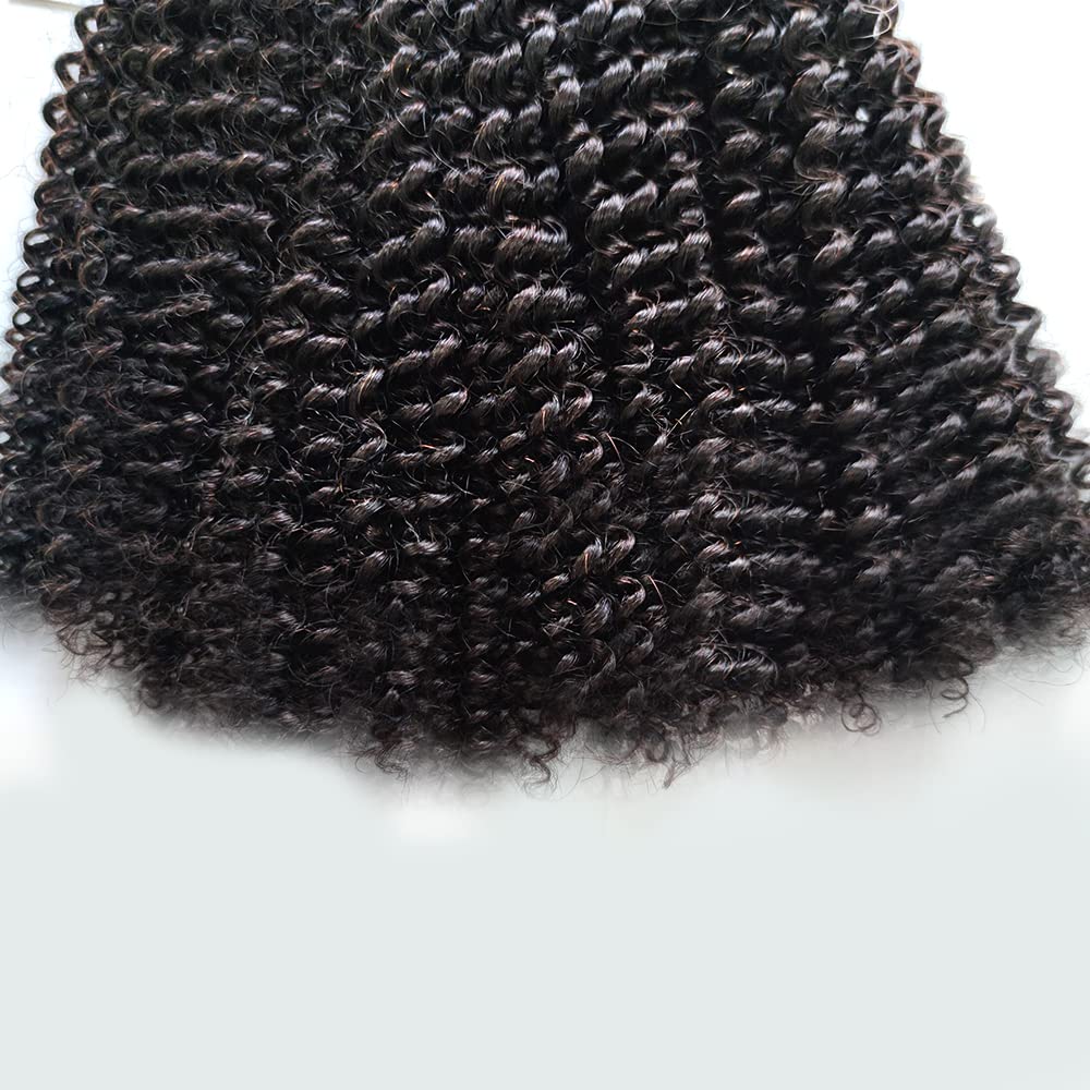 Brazilian Remy Virgin Human Hair Extensions - 100g Kinky Curly Micro Loop Hair Weft (16 Inch) | 1g/Strand Coarse Straight for Natural Look | Perfect for Daily Wear, Parties & Special Occasions