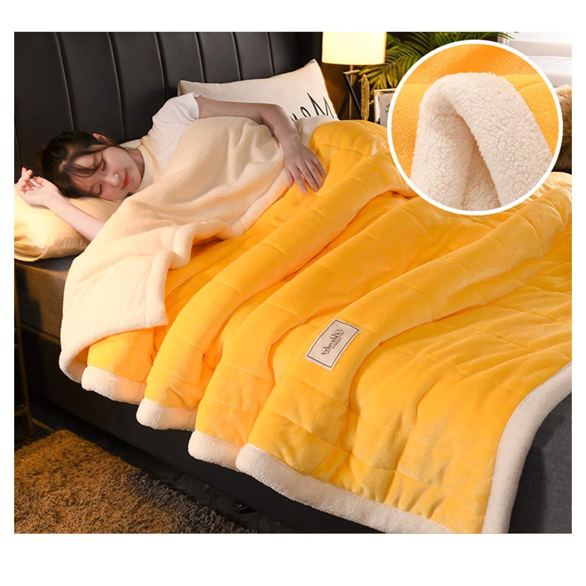 Luxury Sherpa Fleece Blanket - 3 Layer Weighted Throw Blanket for Adults & Kids, Twin Size Grey Plush Fluffy Blanket - Ultra Soft & Warm for Couch, Sofa, Bed - Perfect for Cozy Nights, Lounging & Gift Giving