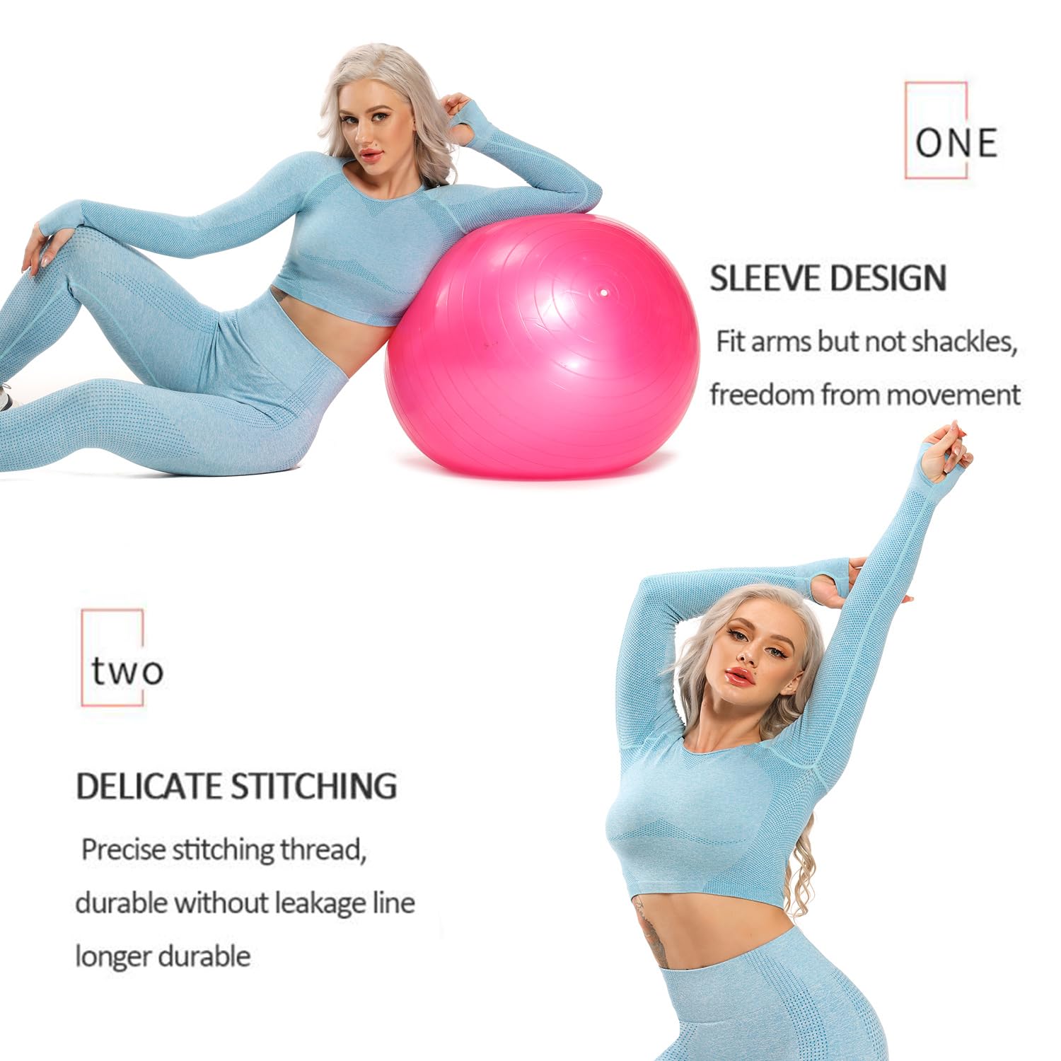 FITTOO Women's Long Sleeve Workout Crop Top - Seamless Athletic Shirt for Yoga, Running & Gym - Breathable Fitness Activewear for Women
