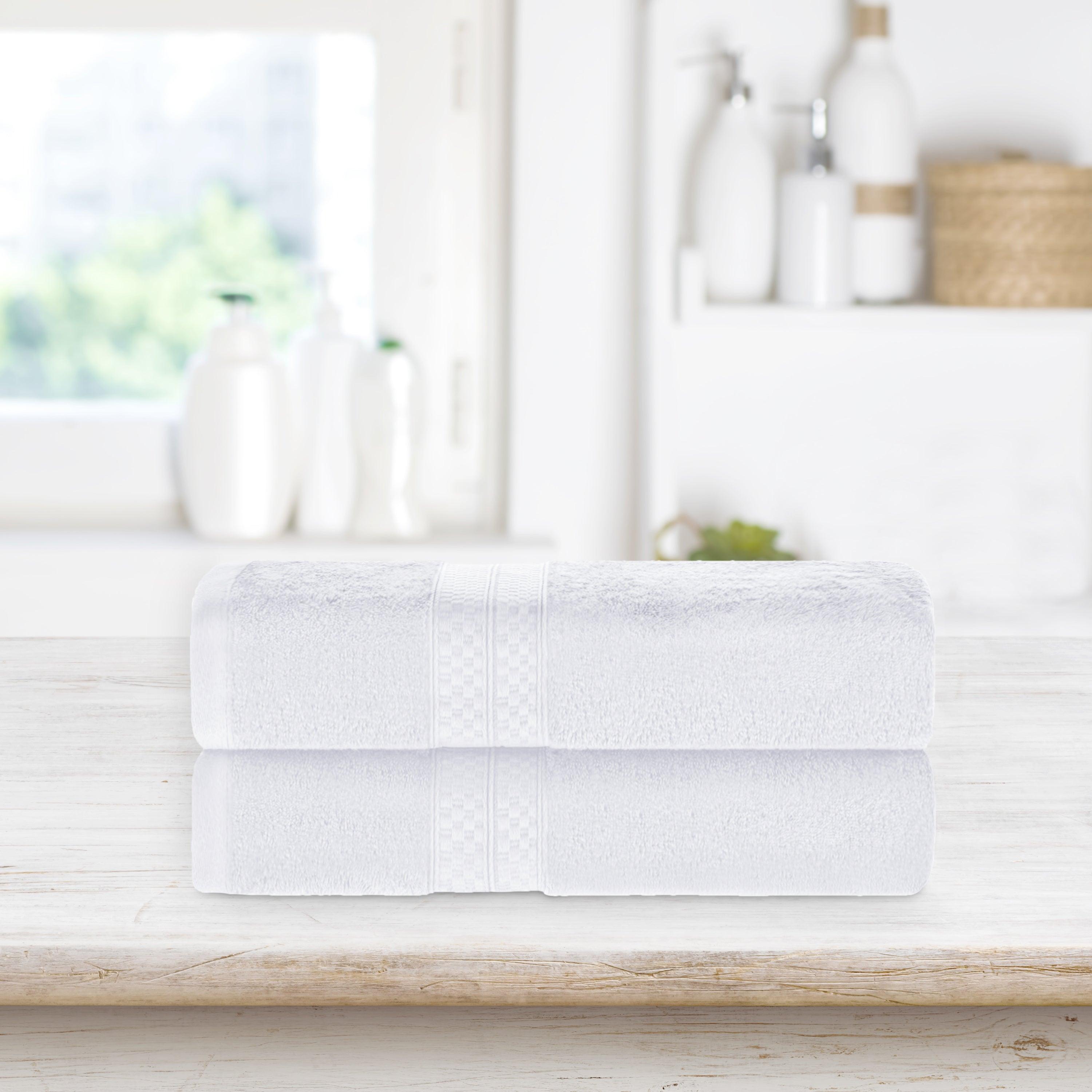 Premium Bamboo Rayon 2-Piece Plush Heavyweight Bath Towel Set - Ultra Soft & Absorbent for Spa, Bathroom & Luxury Home Use