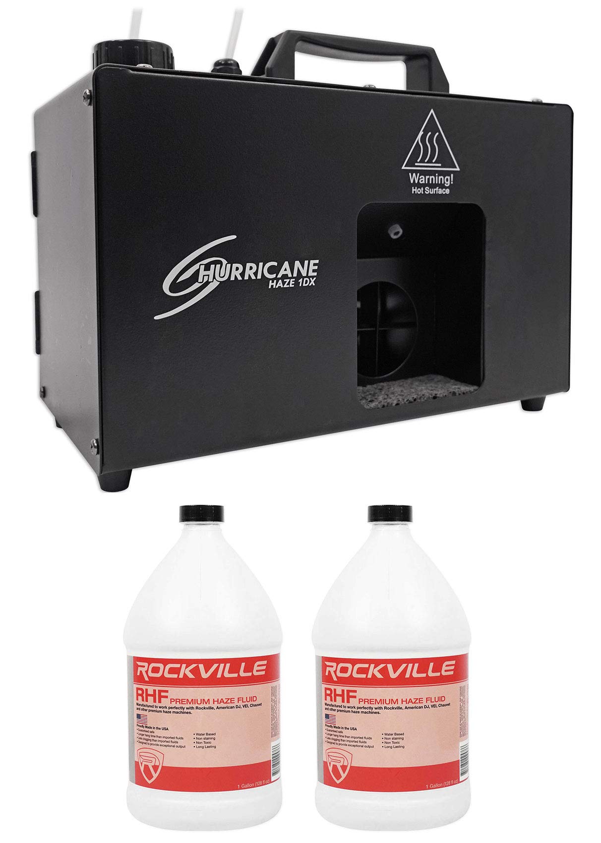 Chauvet DJ Hurricane Haze 1DX Professional Water-Based Haze Machine with 2 Gallons of Haze Fluid - Perfect for Stage Shows, Concerts, and DJ Performances