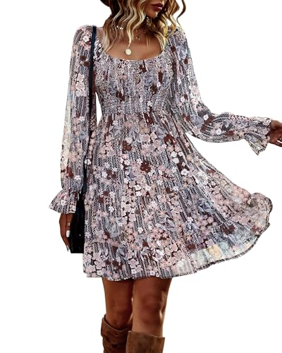 Print Flower Brown