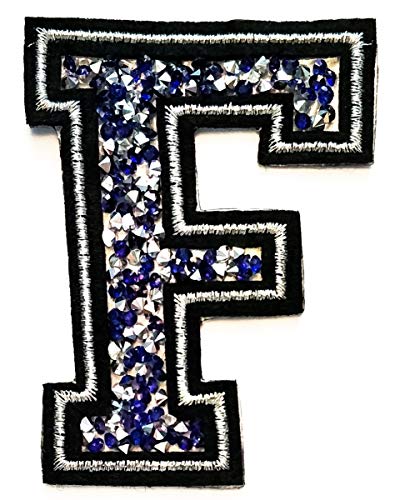 Blue Crystal Letter F