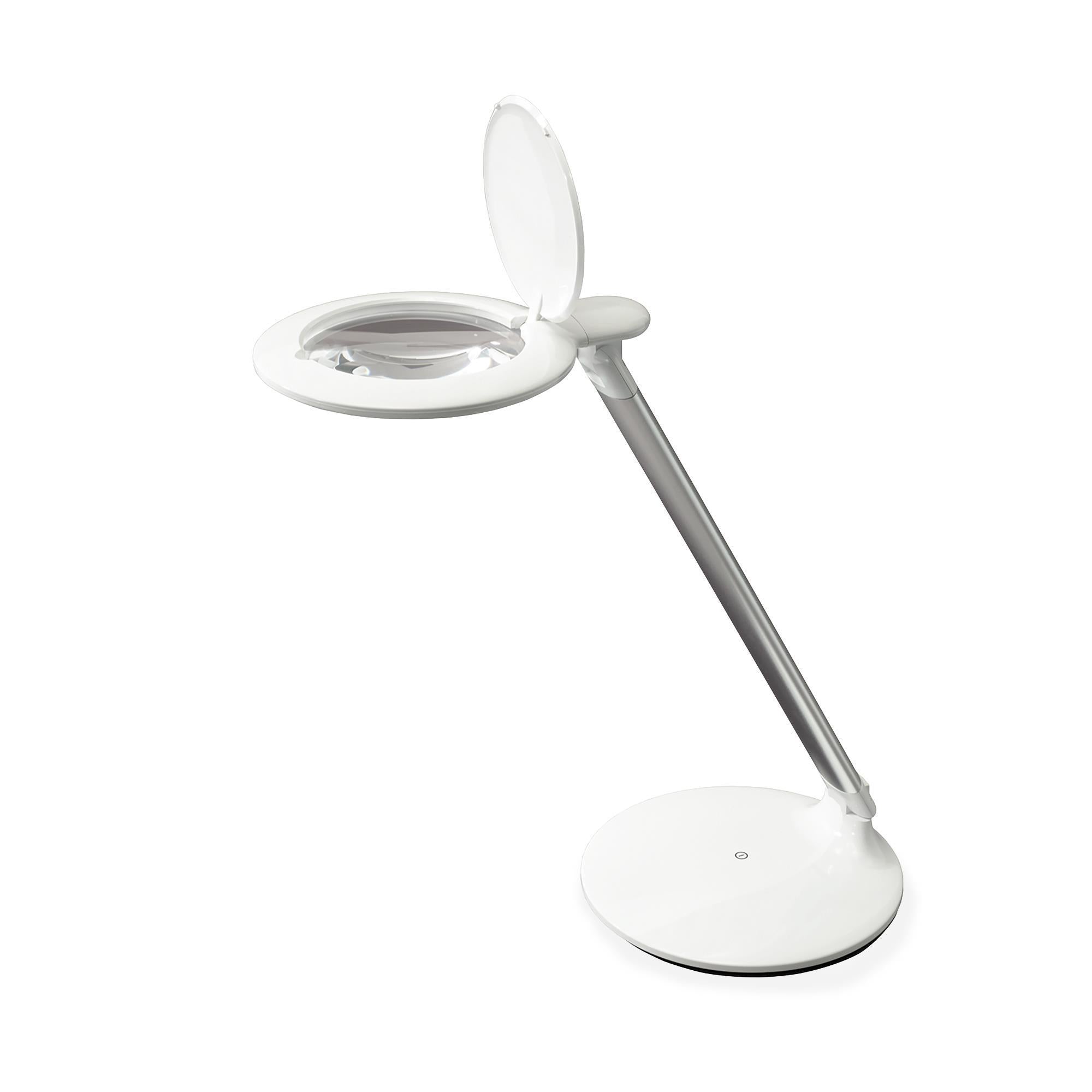Daylight Halo Table Magnifier - 5X Magnifying Glass with LED Light for Reading, Crafts & Hobbies - Perfect for Seniors, Jewelers & Detailed Work