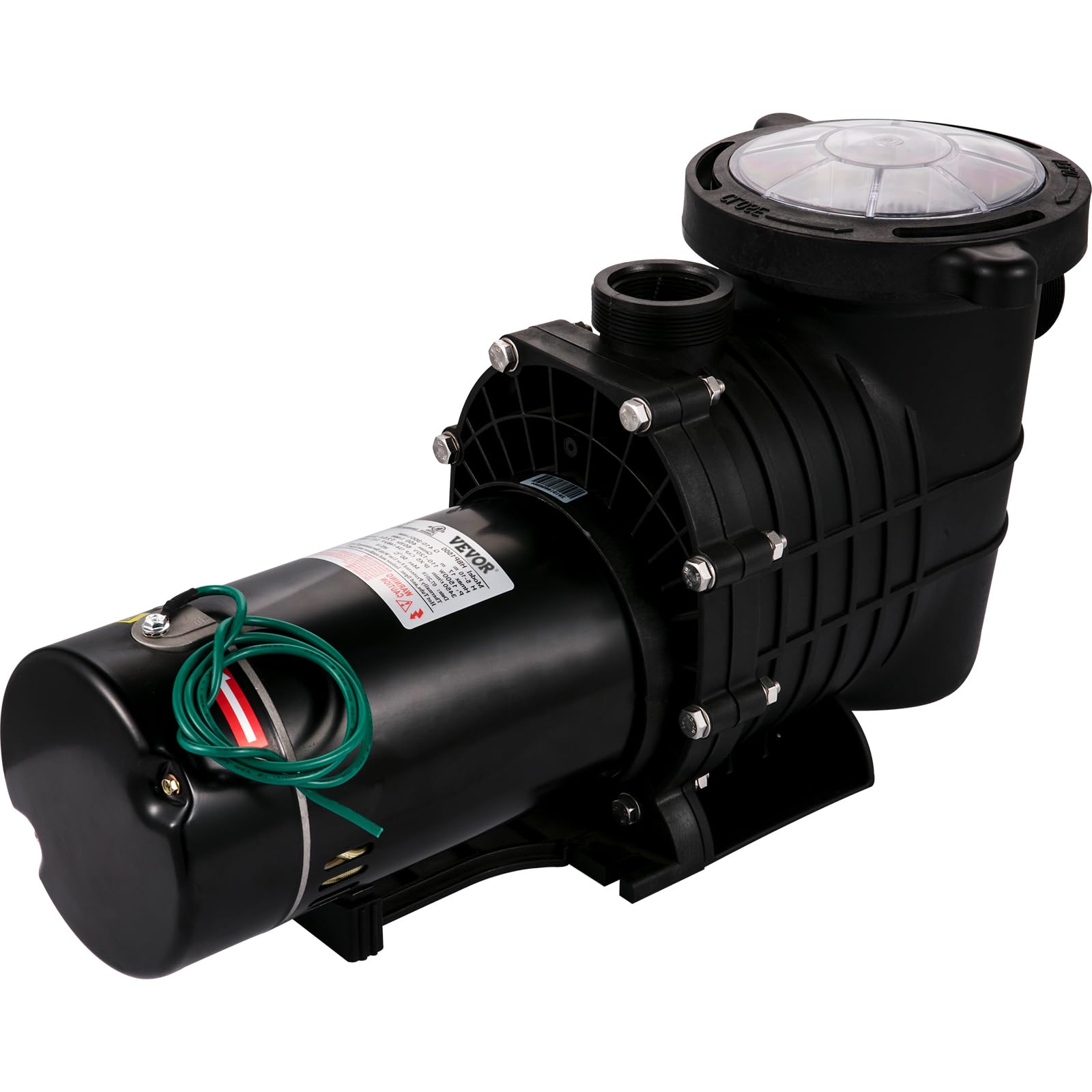 VEVOR 1.5 HP Swimming Pool Pump, 115V 1100W Single Speed Above Ground Pool Pump with Strainer Basket, 5280 GPH Max Flow - ETL Certified for Safety | Perfect for Backyard Pools, Water Circulation and Filtration Systems