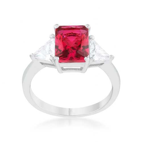 Elegant Classic Fuchsia Rhinox Engagement Ring for Women - Perfect for Proposals, Weddings & Anniversaries