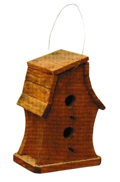 Rustic 2-Story Twisted Birdhouse - Recycled Mushroom Wood Bird House for Garden & Outdoor Decor | Unique Handmade Bird Feeder for Backyard Wildlife