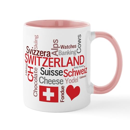 White/Pink Inside - Switzerland Favorite Swiss Things Mug