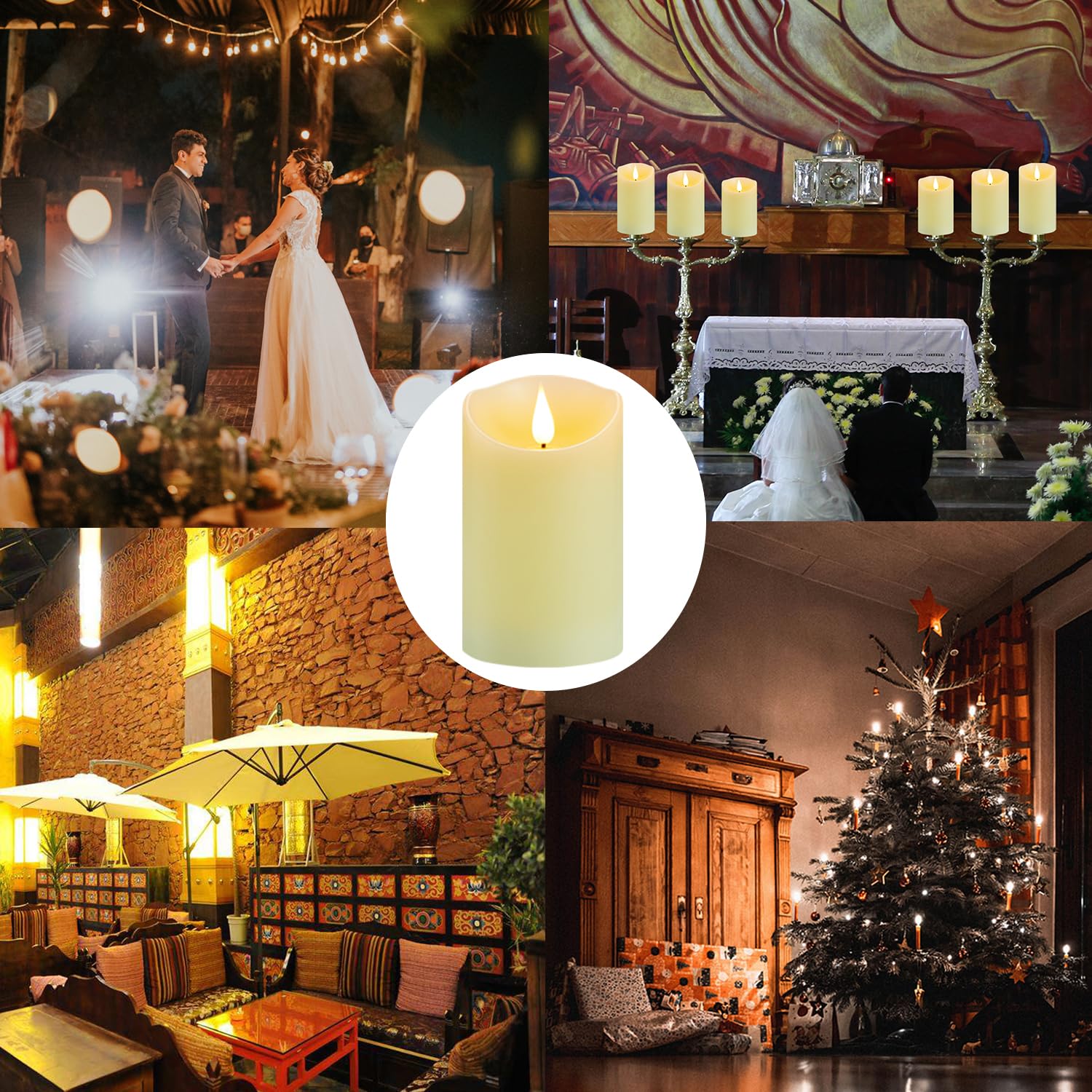 Rechargeable LED Candles with Remote - Flameless Pillar Candles for Home Decor, Weddings & Holidays