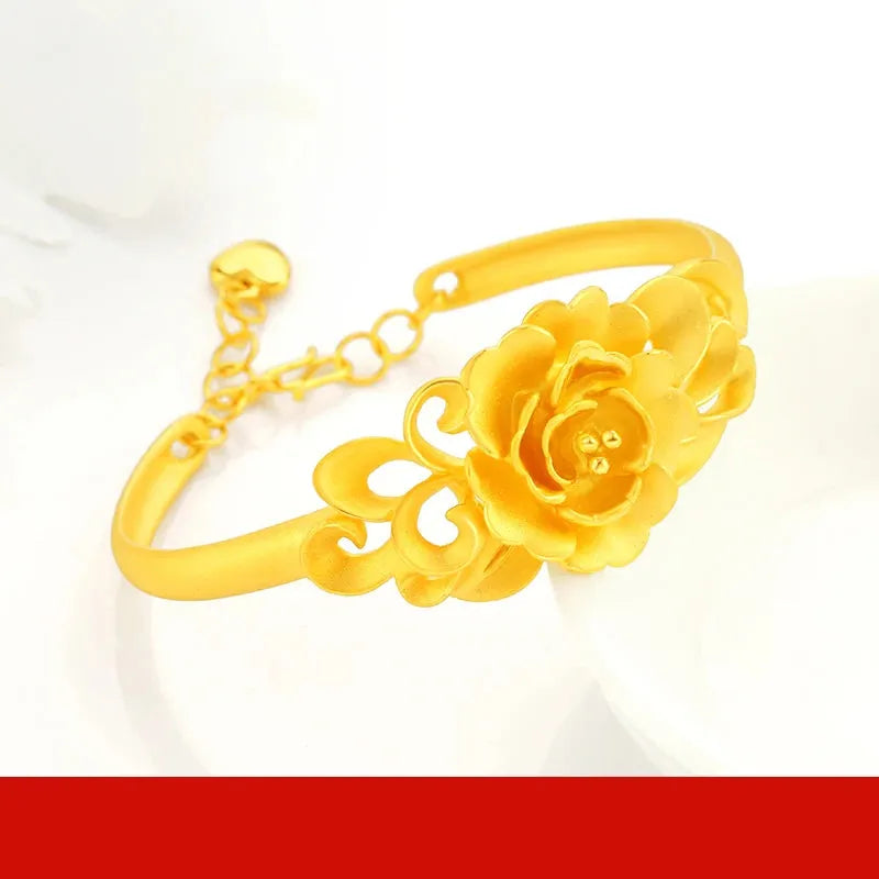 24K Pure Gold Bracelet 999 Solid Gold Bangle - Elegant Butterfly Design, Classic & Trendy Jewelry for Women | Perfect Gift for Anniversary, Birthday & Special Occasions
