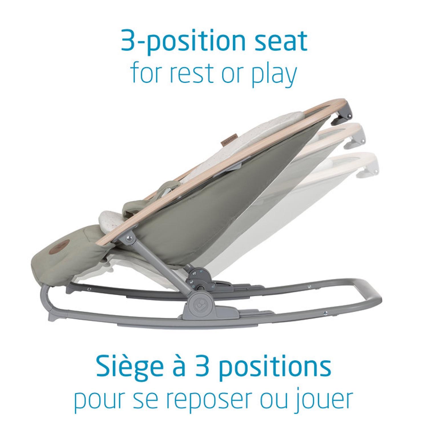 Maxi Cosi Kori Rocker - Lightweight Baby Rocker with Adjustable Recline & Vibration - Perfect for Nursery, Travel & Soothing Newborns