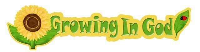 Growing In God Large Mural Banner Decal - Inspirational Wall Art for Churches, Sunday Schools & Christian Home Decor
