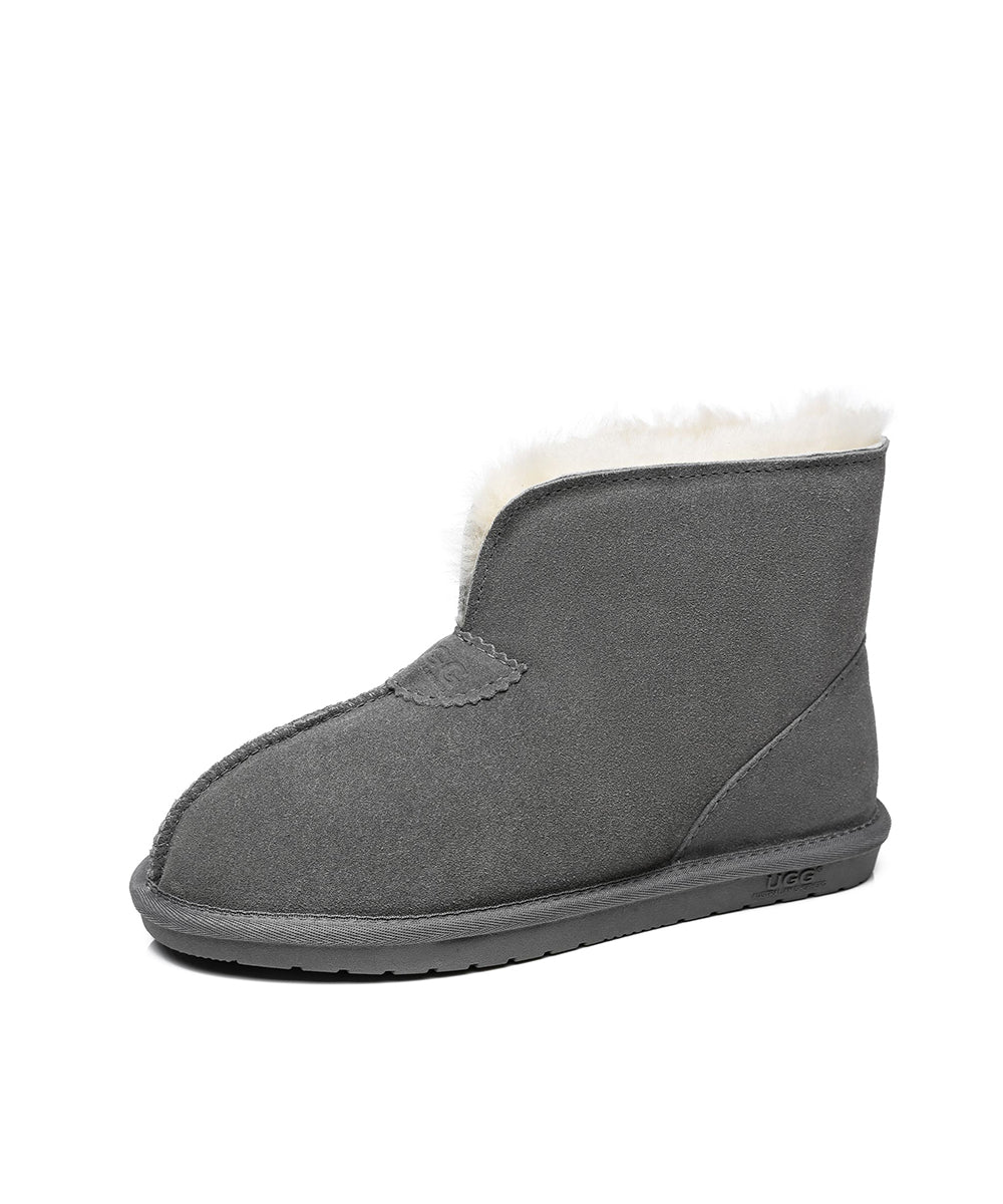 Men's Hushly UGG Slippers - Cozy Sheepskin Indoor/Outdoor House Shoes for Winter Comfort - Perfect for Home, Office & Travel