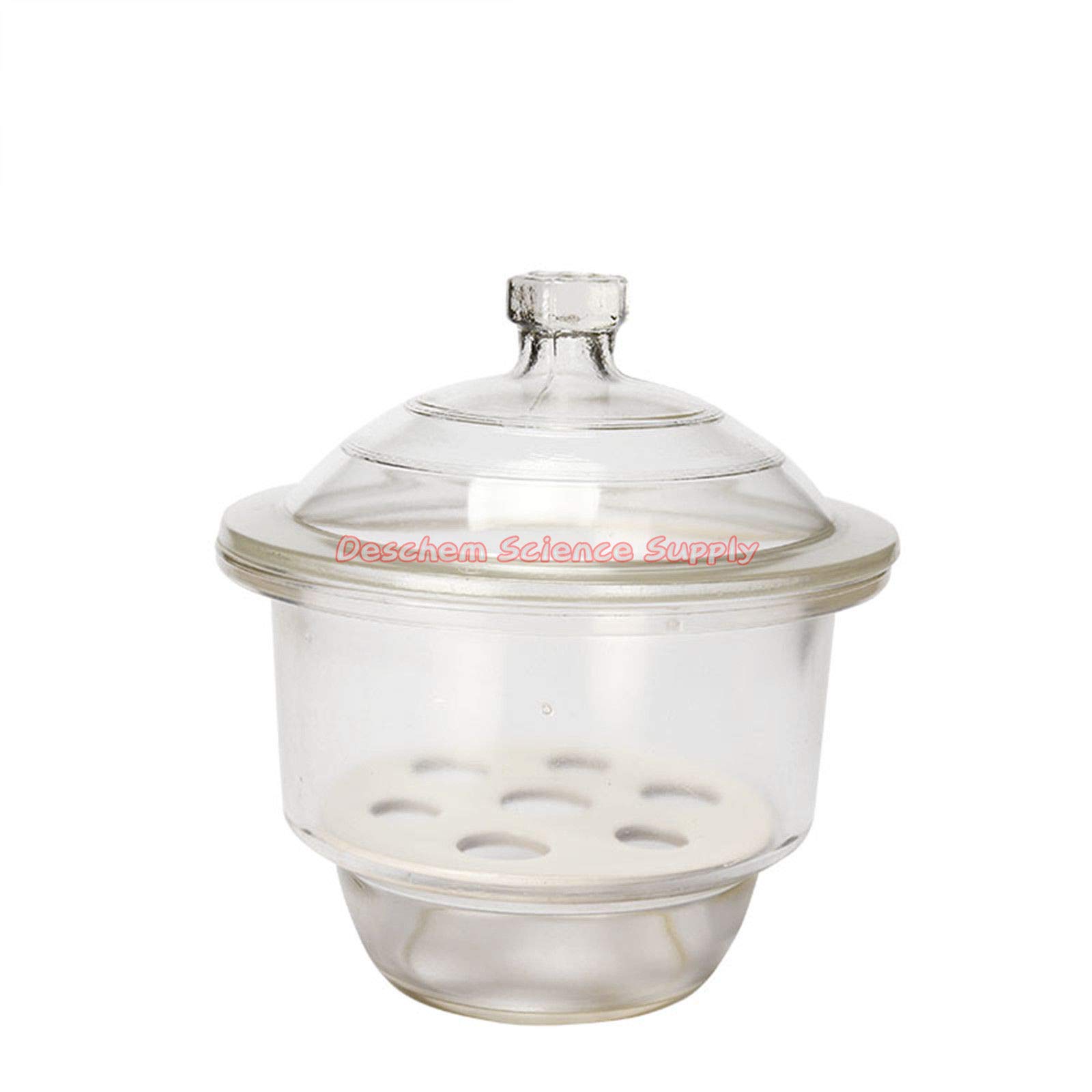 120mm Glass Desiccator Jar with Airtight Seal - Lab Desiccator for Moisture Absorption & Drying - Ideal for Chemistry Experiments, Herb Storage & Jewelry Making