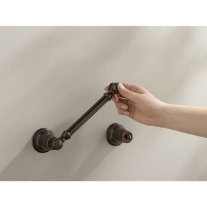 Moen YB5408WR Kingsley Double Post Pivoting Toilet Paper Holder - Wrought Iron Bathroom Accessory for Modern & Traditional Homes