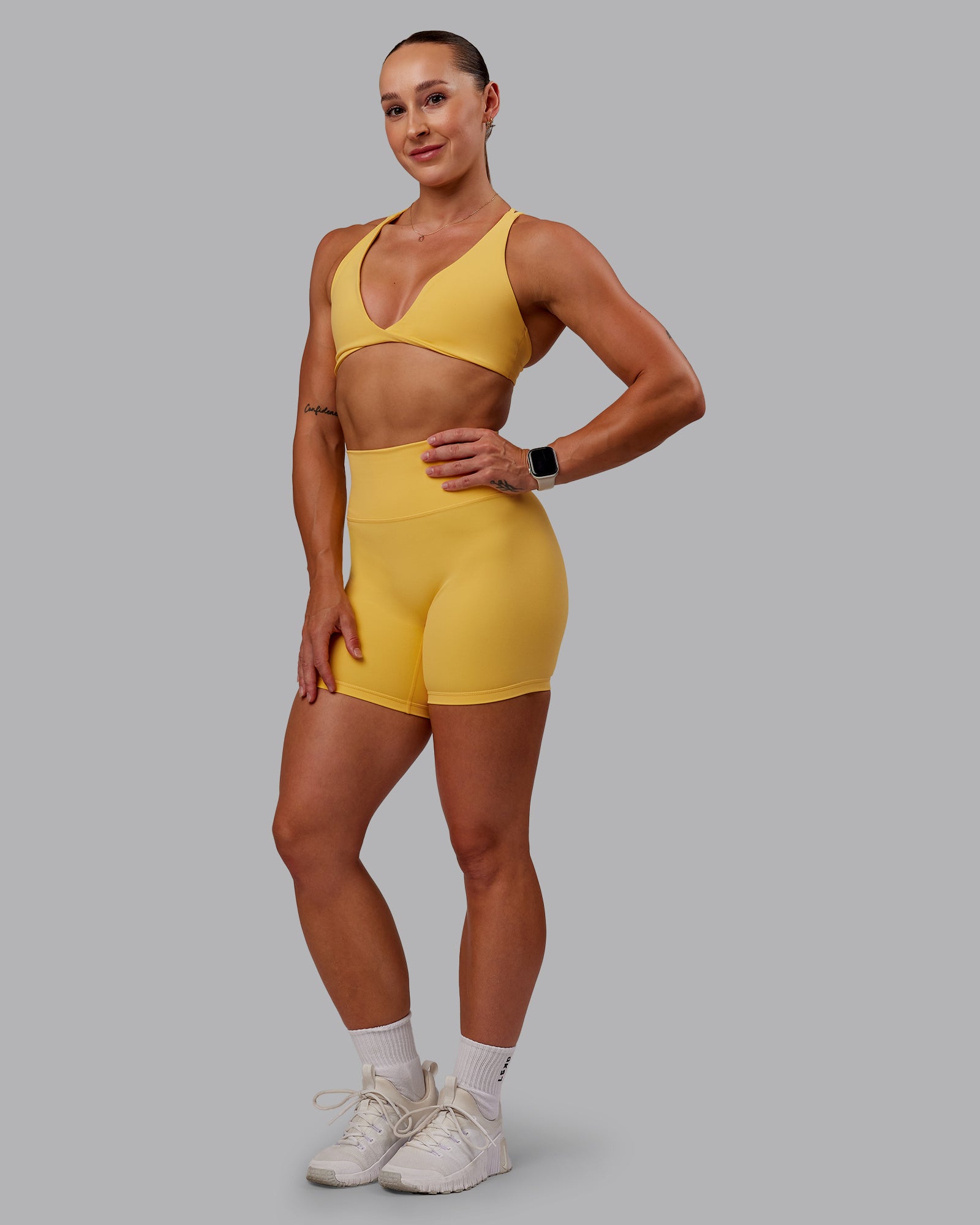 Fusion Ultra High Rise 6 Short - Banana Cream Color | Women's Fashion Denim Shorts for Summer Outfits & Casual Wear