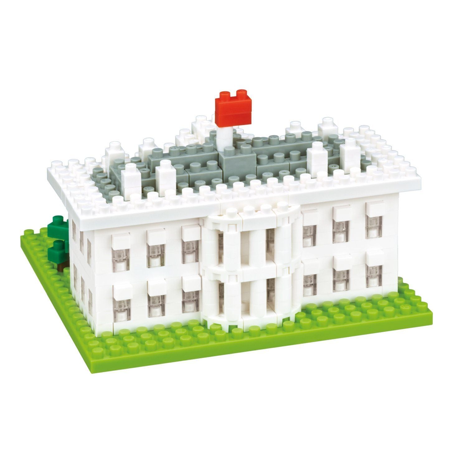 Nanoblock La Maison Blanche NBH 144 - Premium Miniature Building Block Set for Adults & Teens | Perfect for Home Decor, Office Display & Creative Gift Ideas