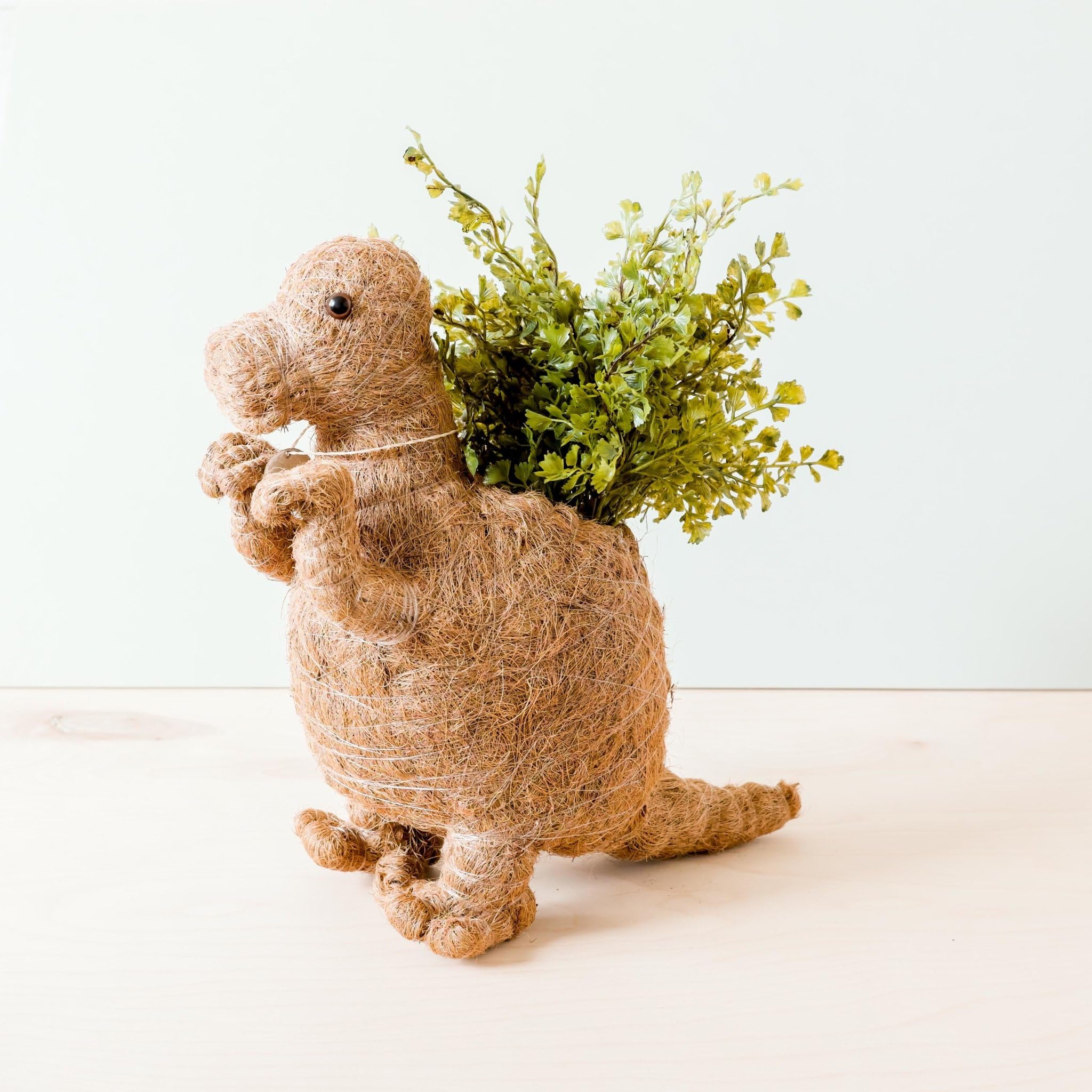 Dinosaur Planters for Succulents - 4 Inch T-Rex Ceramic Flower Pots, Cute Home & Office Decor for Plant Lovers, Perfect Gift Idea for Birthday & Housewarming