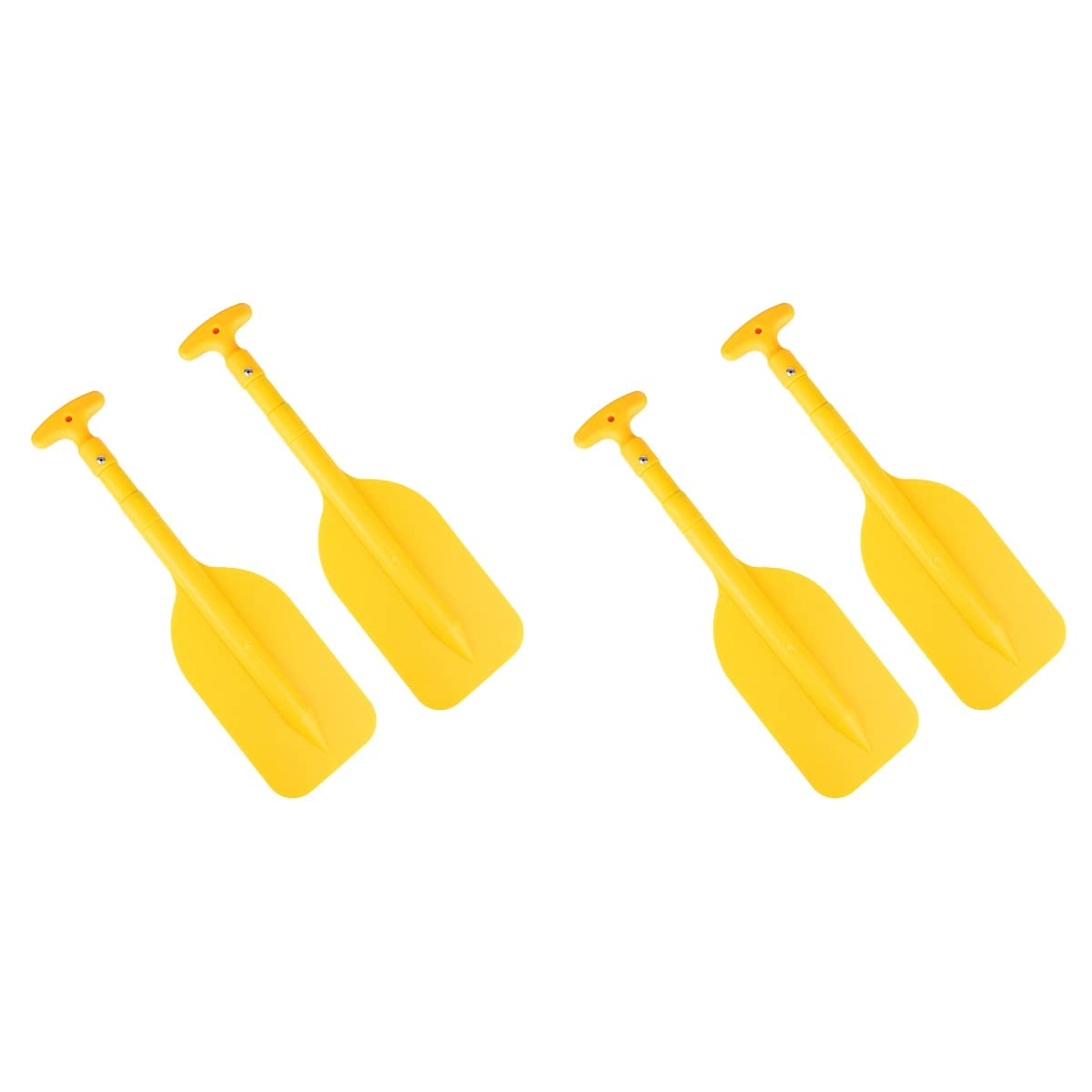 PRETYZOOM 4 Pack Aluminum Alloy Collapsible Kayak Paddles - Double Ended Canoe Oars for Rafting, Boating & Water Sports - Lightweight & Durable (Yellow) - Perfect for Kayaking, Canoeing & Outdoor Adventures