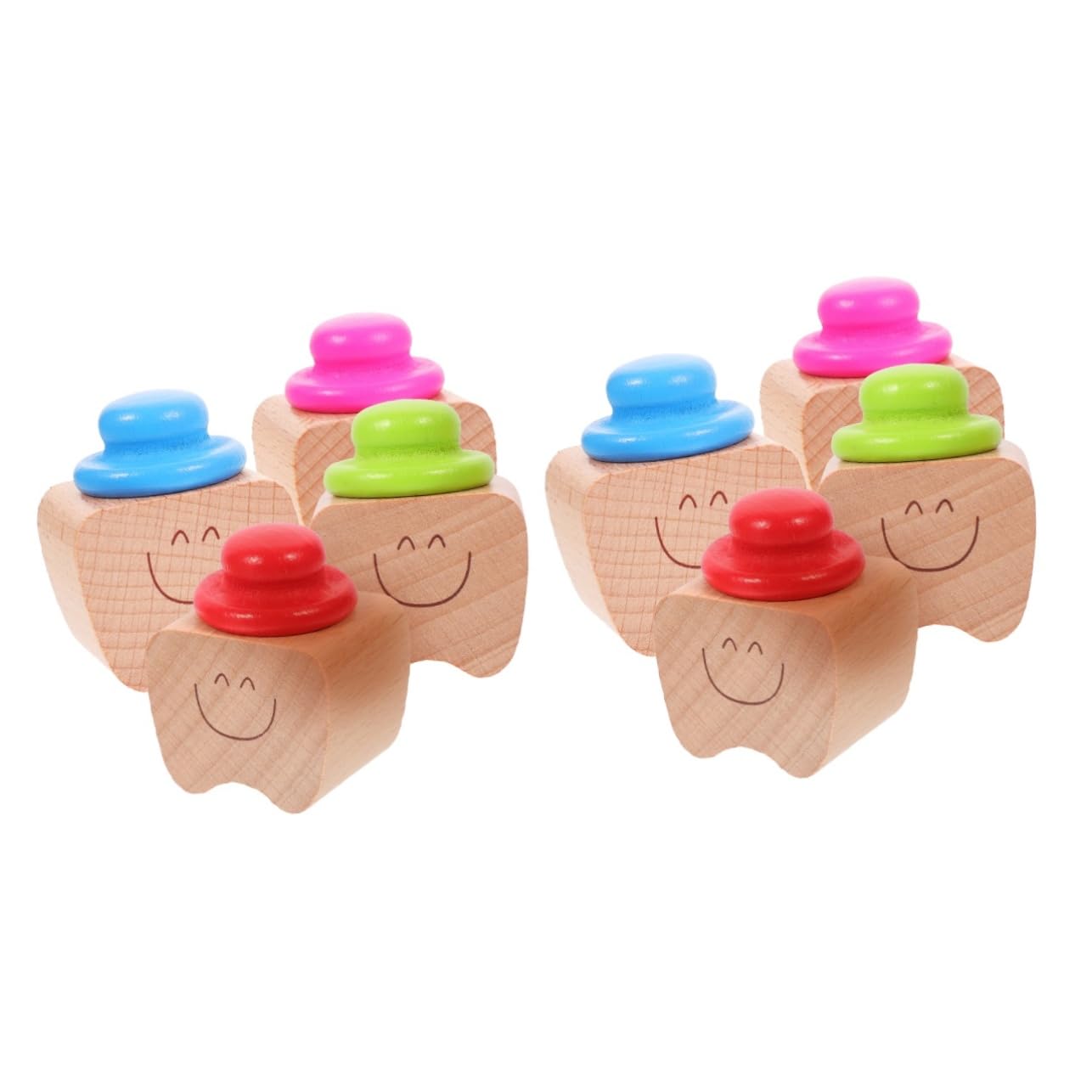 BIUDECO 2 Sets Wooden Baby Teeth Keepsake Box - Newborn Tooth Holder Organizer, Baby Shower Gift & Memory Case (4pcs x 2) - Perfect for Storing First Teeth, Baby Milestones & Special Memories