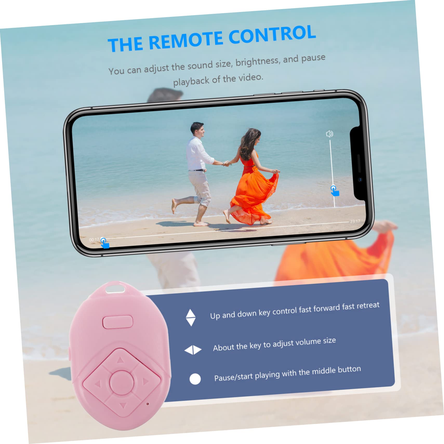 UKCOCO Wireless WiFi Camera Remote Control - 1PC Shutter Trigger for Smartphone Selfie, Compatible with iPhone & Android - Perfect for Photography, Vlogging, and Group Shots