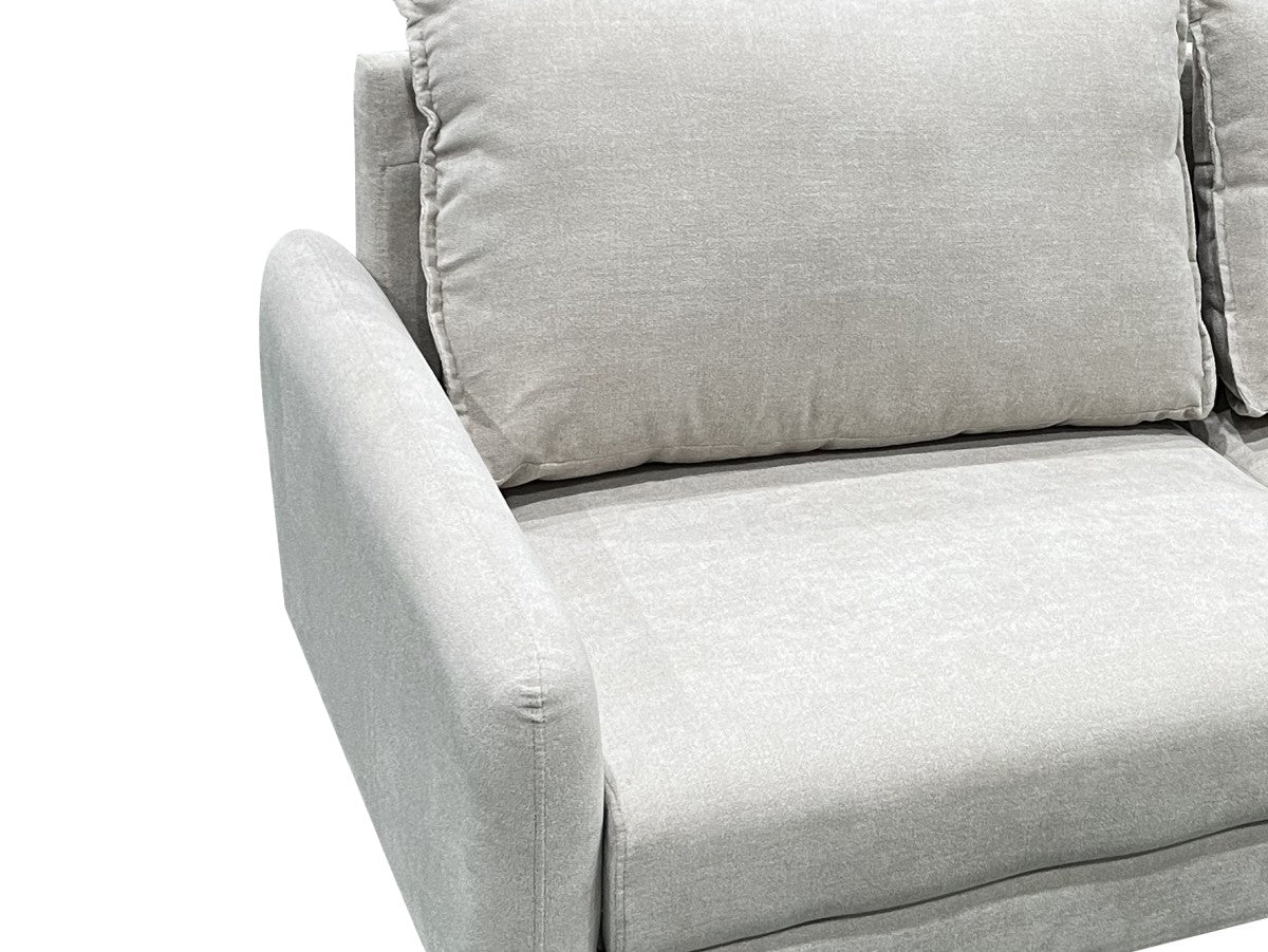 3 Seater Sofa - Modern Beige Fabric Couch for Living Room, Comfortable and Stylish Home Furniture for Small Spaces, Apartments, and Cozy Family Gatherings