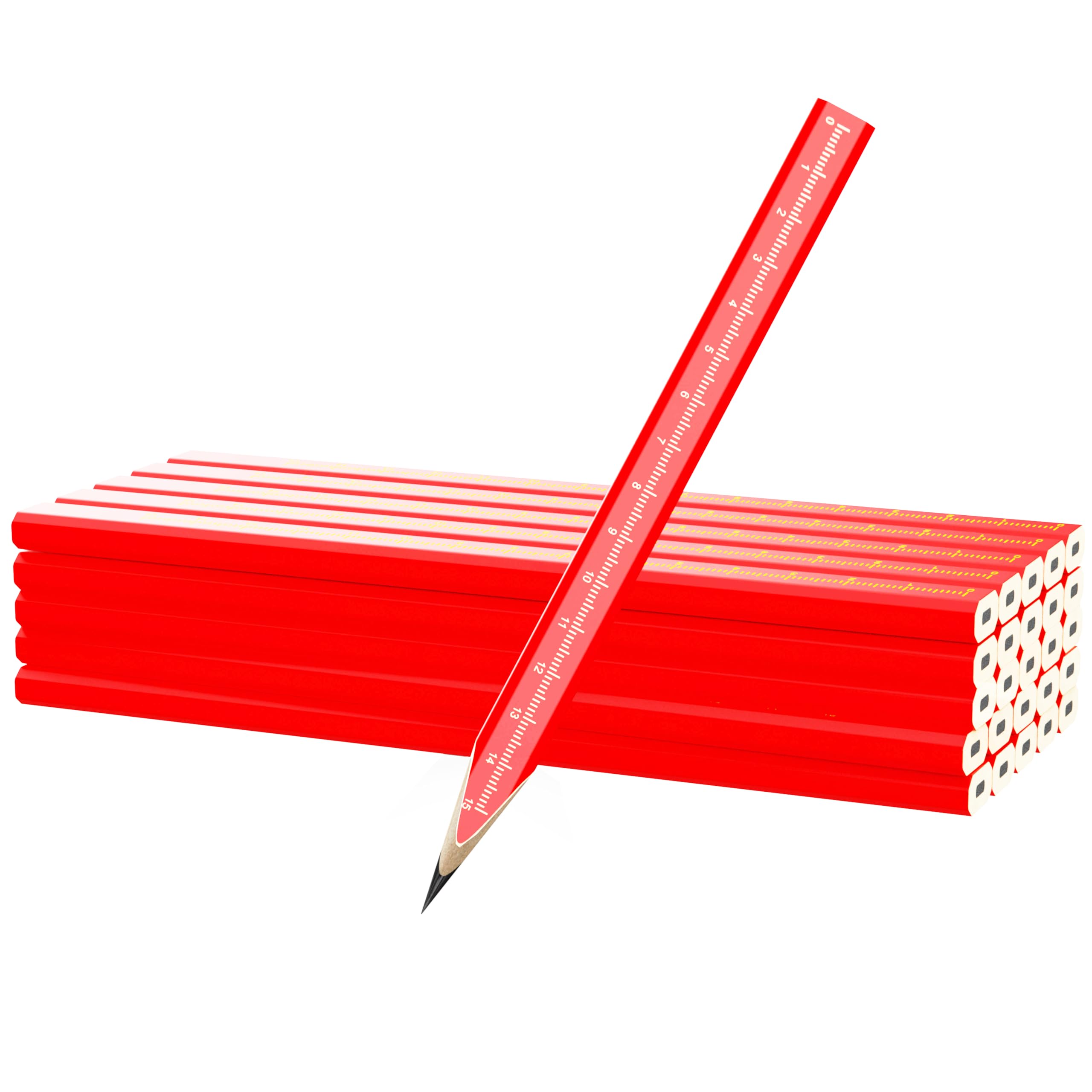Heavy Duty Carpenter Pencils 8-Pack - Woodworking & Construction Marking Tools for Builders & DIY Projects