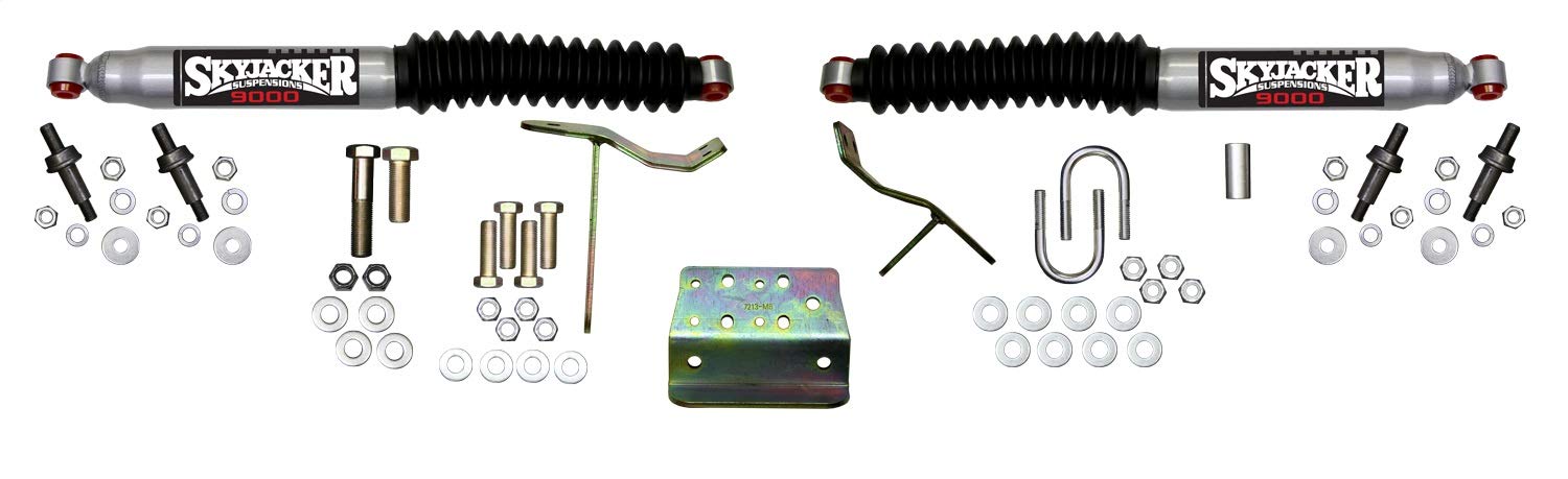 Skyjacker 9239 Silver Dual Stabilizer Kit – Heavy-Duty Steering Stabilizer for Trucks & SUVs – Off-Road, Towing & Smooth Ride Enhancement