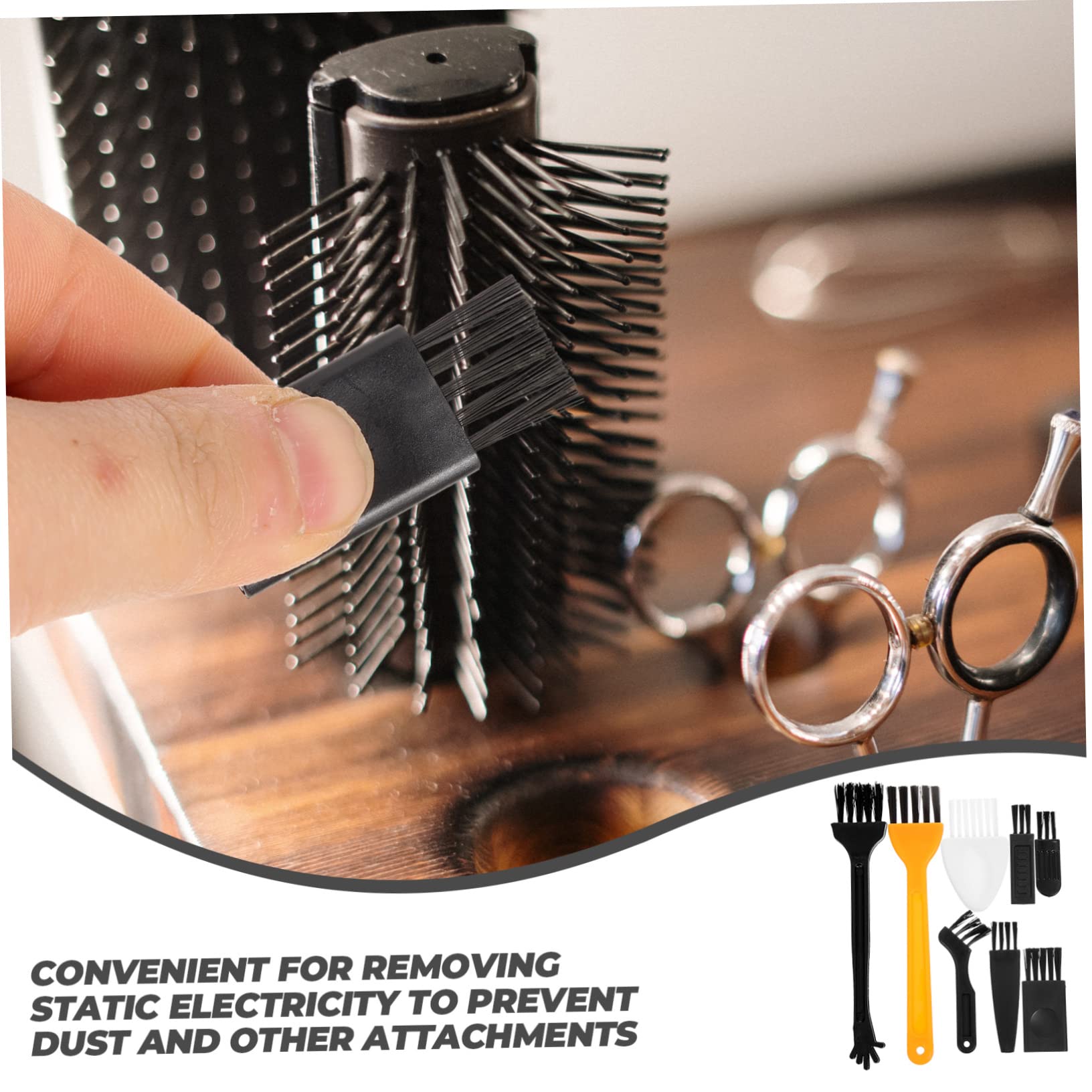 NOLITOY 48pcs Beard & Hair Clipper Cleaning Brush Set - Nylon Bristle Razor Brush for Trimmer, Shaver, Paintbrush & Hair Clipper Maintenance - Perfect for Barbershops, Home Grooming & Salon Tools Care
