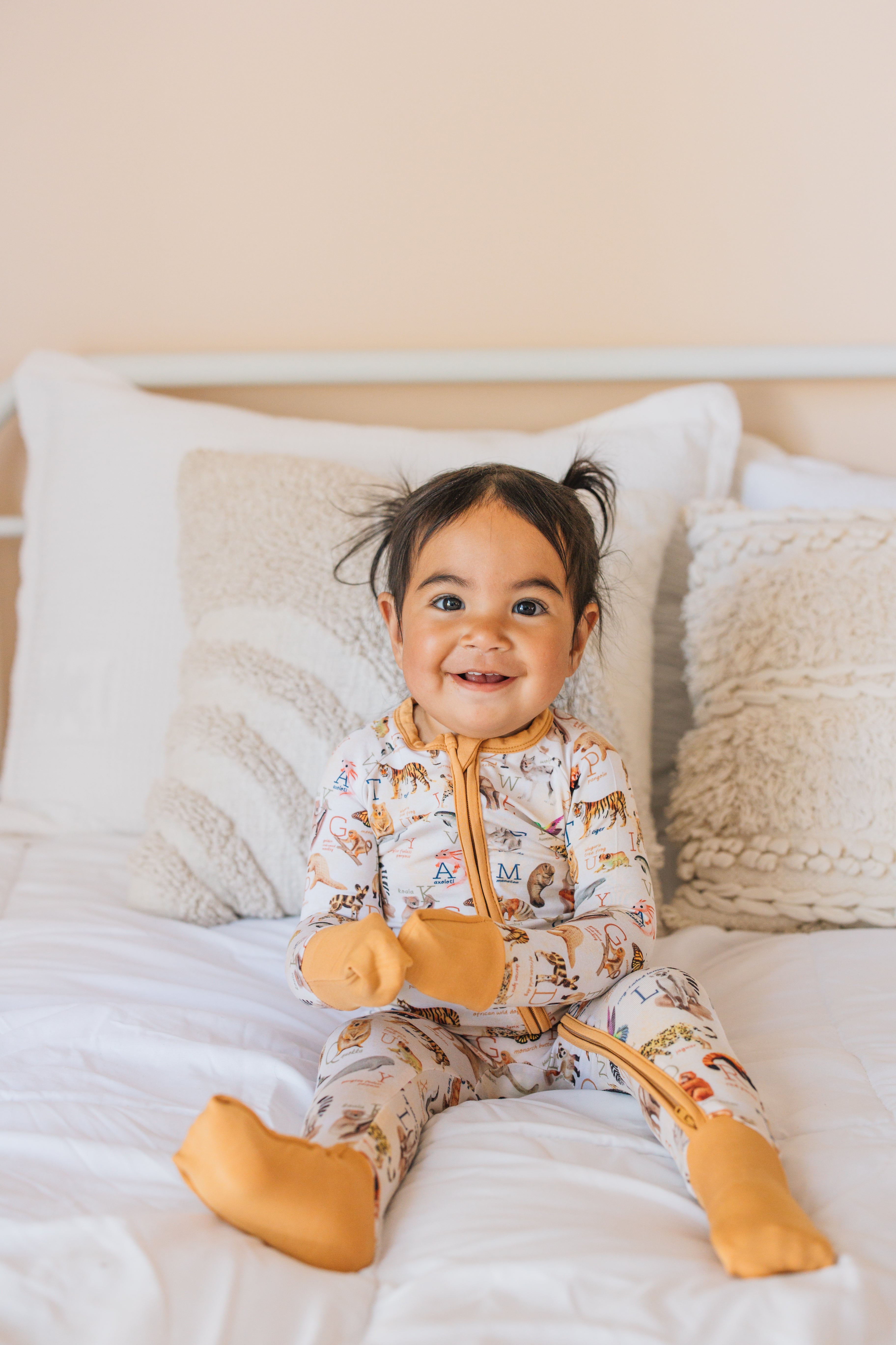 Endangered Animals Alphabet Zip Romper - Cute Baby Bodysuit with A-Z Animal Prints | Perfect for Playtime, Daycare & Photo Shoots