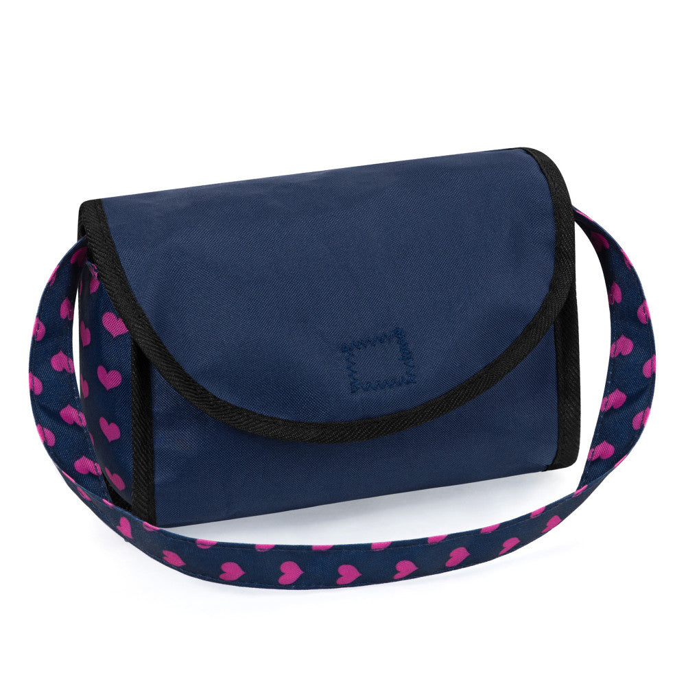 Bayer Design Dolls: 11 Piece Stroller Accessory Set - Navy, Pink, Hearts & Unicorn Patterns | Perfect for Baby Doll Carriage & Stroller Playtime