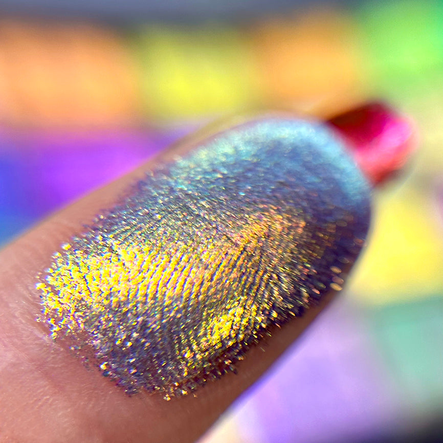 Line of Queens | Glitter Vibrant Multichrome Eyeshadow Palette - Long Lasting Pigmented Makeup for Party, Night Out & Special Occasions