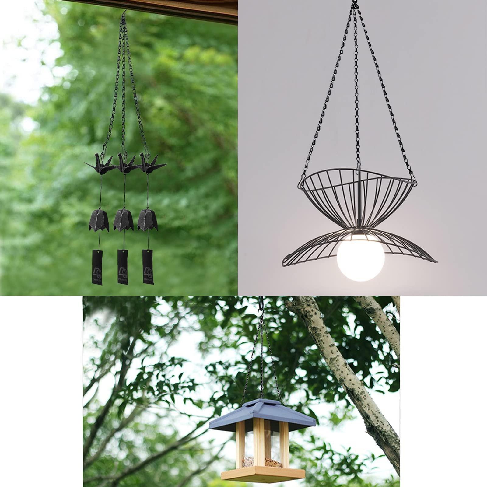 Benvo 24 Inch Heavy Duty Plant Hanging Chains - 3-Pack Replacement Hangers for Flower Pots, Baskets, Lanterns & Bird Feeders | Indoor/Outdoor Decor for Patio, Garden & Home