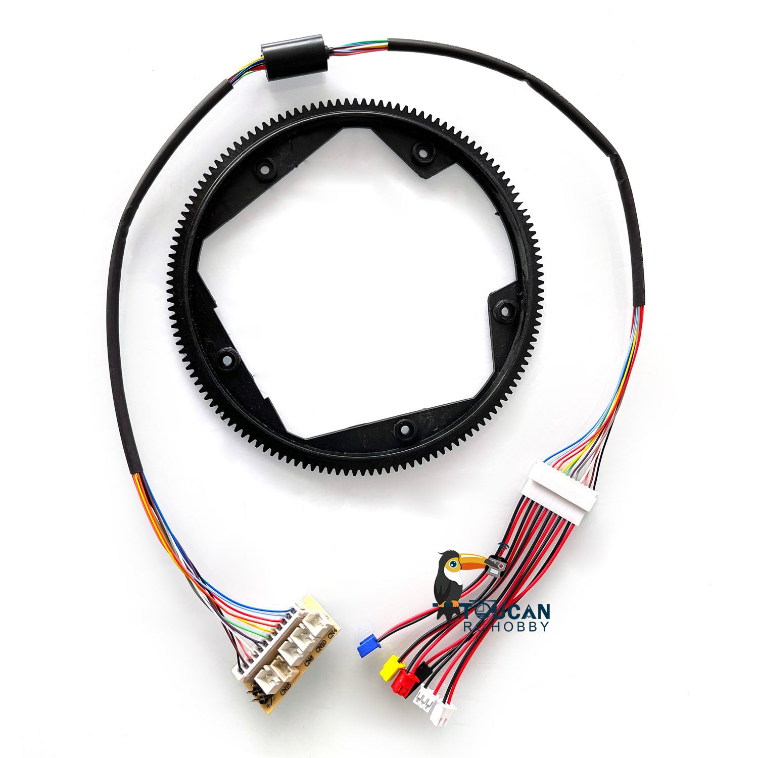 US Stock 360° Rotating Plastic Gear 7.0 Electric Slip Ring 12P for 1/16 Henglong RC Tank - Military Radio Control Model DIY Parts | Perfect for RC Tank Upgrades & DIY Projects