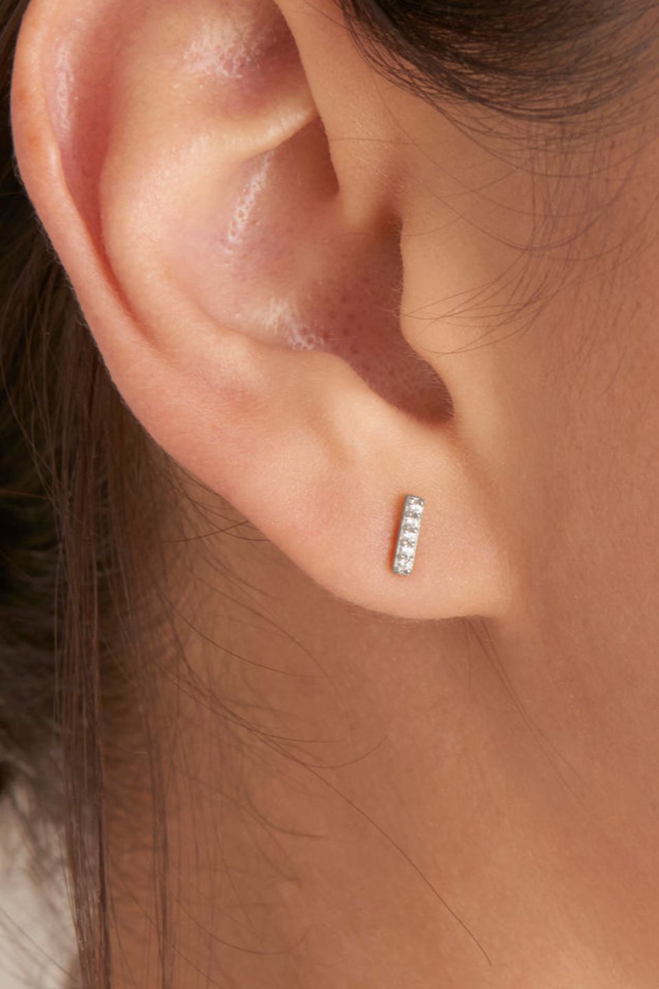 Glam Rock Silver Bar Stud Earrings for Women | Punk Gothic Jewelry | Perfect for Concerts, Parties & Everyday Wear