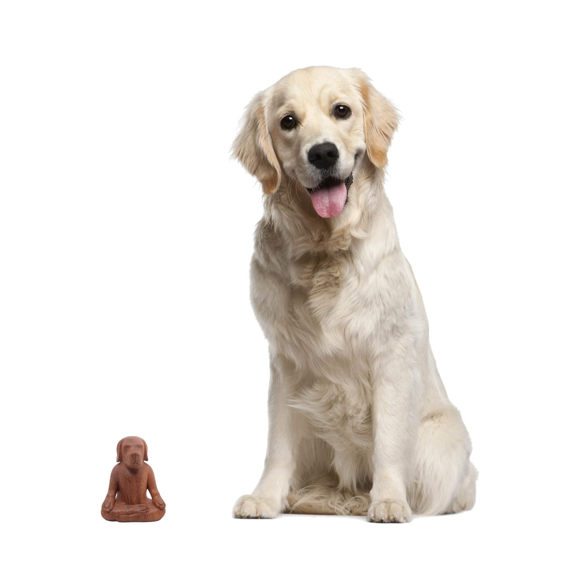 Handmade Beagle Wood Sculpture - Unique Yoga Dog Statue for Home Decor, Meditation & Yoga Room | NOVICA