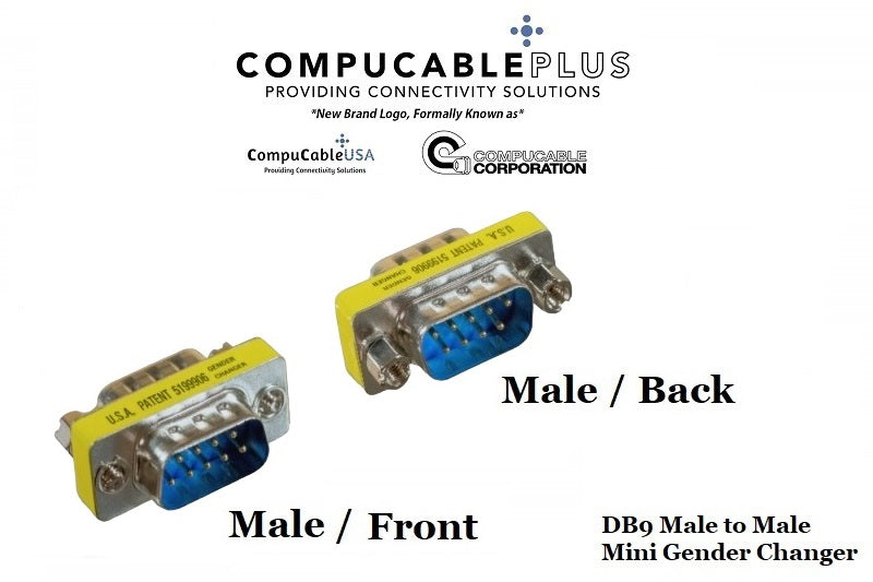 DB9 Male to Male D-Sub Serial Mini Gender Changer Coupler Adapter (6-Pack) - Perfect for Computer, Server & Industrial Equipment Connections