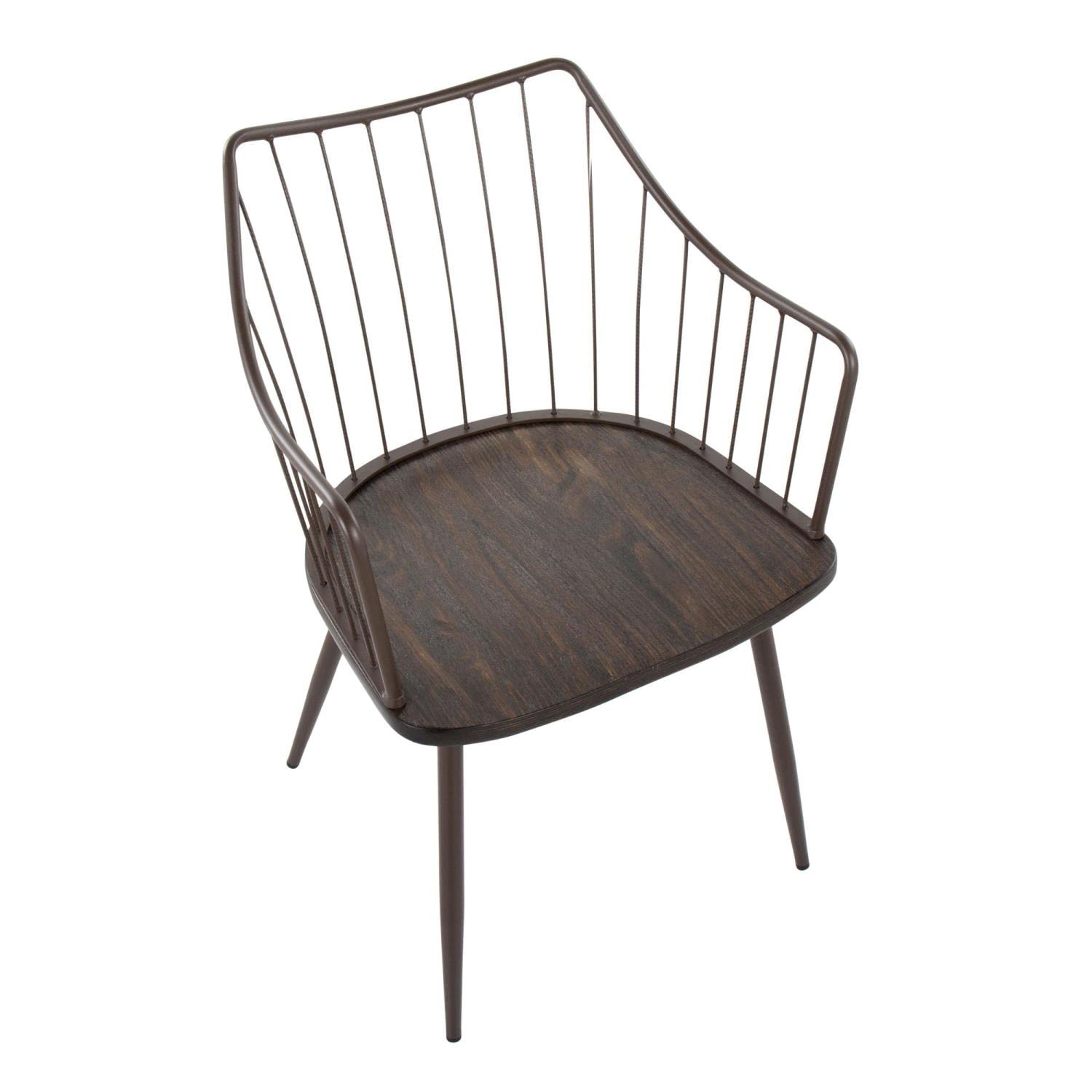 LumiSource Winston Wood Dining Chair - Farmhouse Style Kitchen Chair for Dining Table | Sturdy & Comfortable Seating for Home, Restaurant, and Office Use