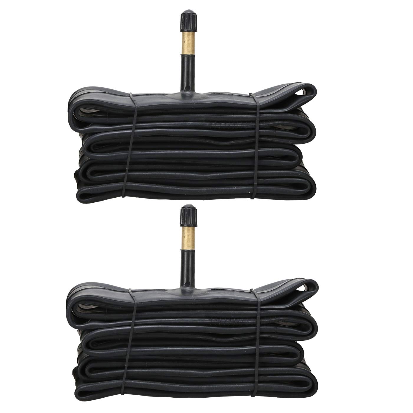 2 Pack Bike Inner Tubes - 48MM Schrader Valve & 80MM Presta Valve - Butyl Rubber Replacement for Mountain & Road Bicycles - Durable & Puncture-Resistant for Commuting, Racing & Off-Road Adventures