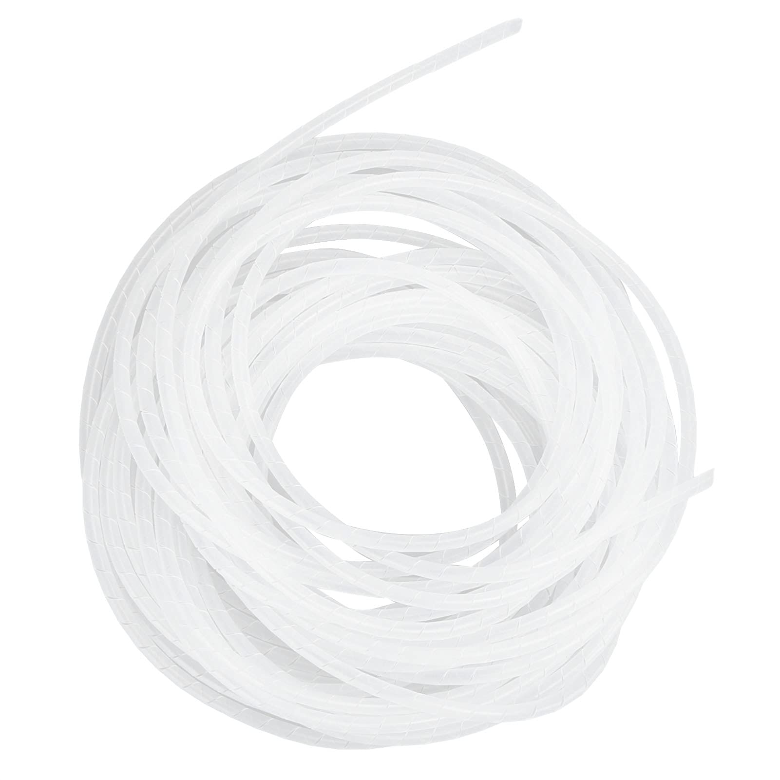 Shanrya Spiral Cable Sleeve - 16mm x 4m Flexible PVC Wire Wrap Cover for Cable Management | Computer Room, Workshop, Home & Office Organization Solution