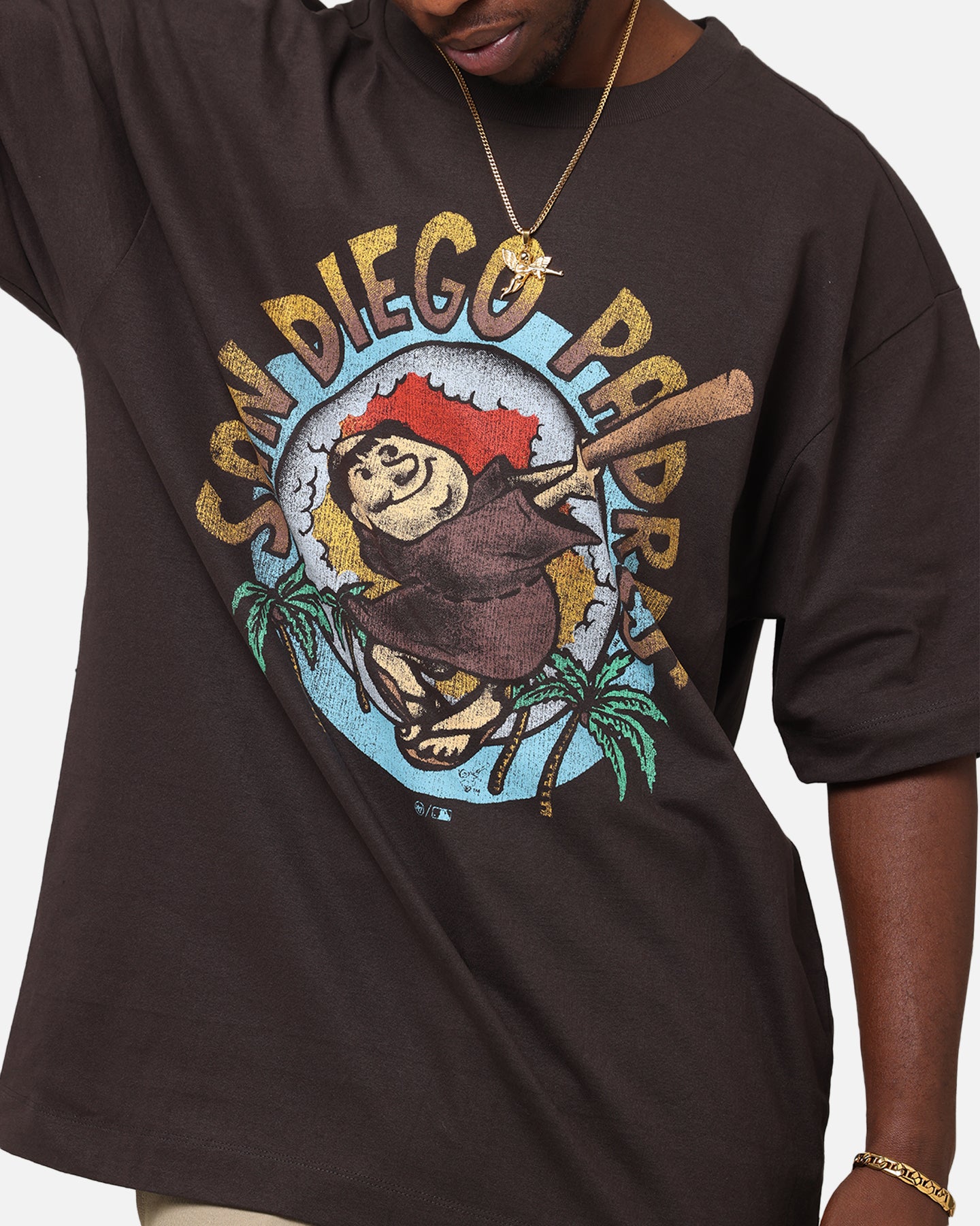 47 Brand San Diego Padres Sigma Foundation T-Shirt for Men - Dark Grey Baseball Tee - Comfortable Cotton Shirt for Fans, Games & Casual Wear