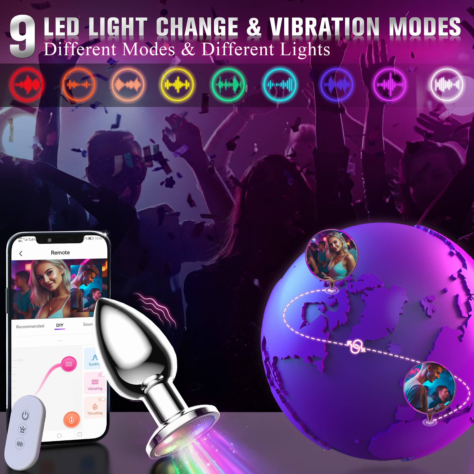 Vibrating Butt Plug with Remote - 10 Modes for Couples & Solo Play