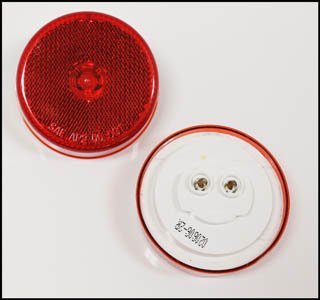 Triton 08476 Red 2.5 Inch Round LED Clearance Sidemarker Lights - 2 Pack for Trucks, Trailers & RVs - Waterproof & Durable Marker Lights for Enhanced Road Safety