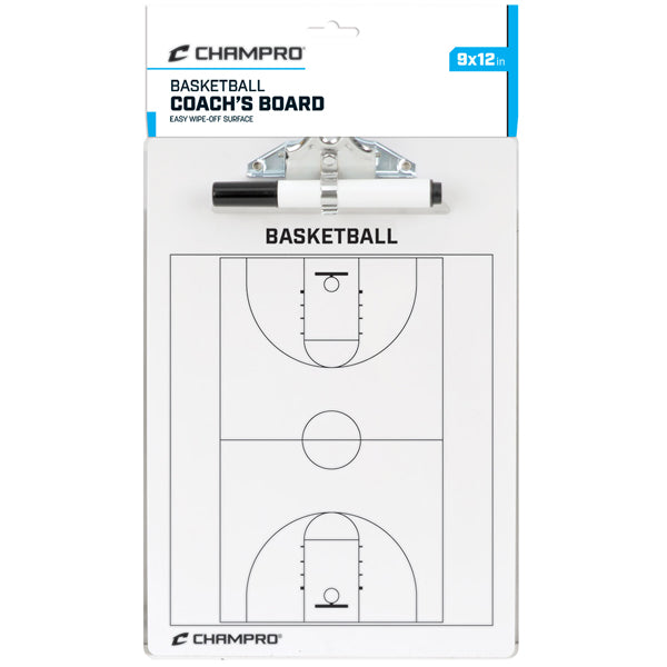 Basketball Coaching Clipboard - Dry Erase Basketball Playboard with Marker & Eraser - Perfect for Coaches, Players & Teams - Ideal for Game Strategies, Practice Drills & Play Diagrams
