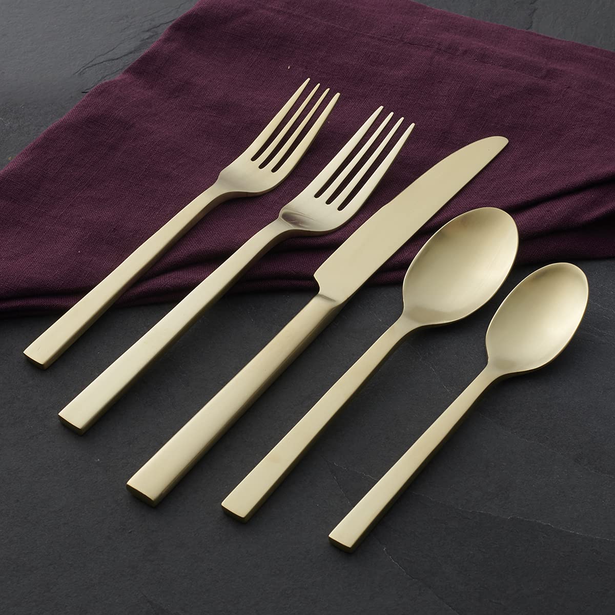 Oneida Chef's Table Champagne 20-Piece Everyday Flatware Set - 18/0 Stainless Steel Silverware for 4 - Elegant Dining & Entertaining - Perfect for Dinner Parties, Family Meals & Special Occasions