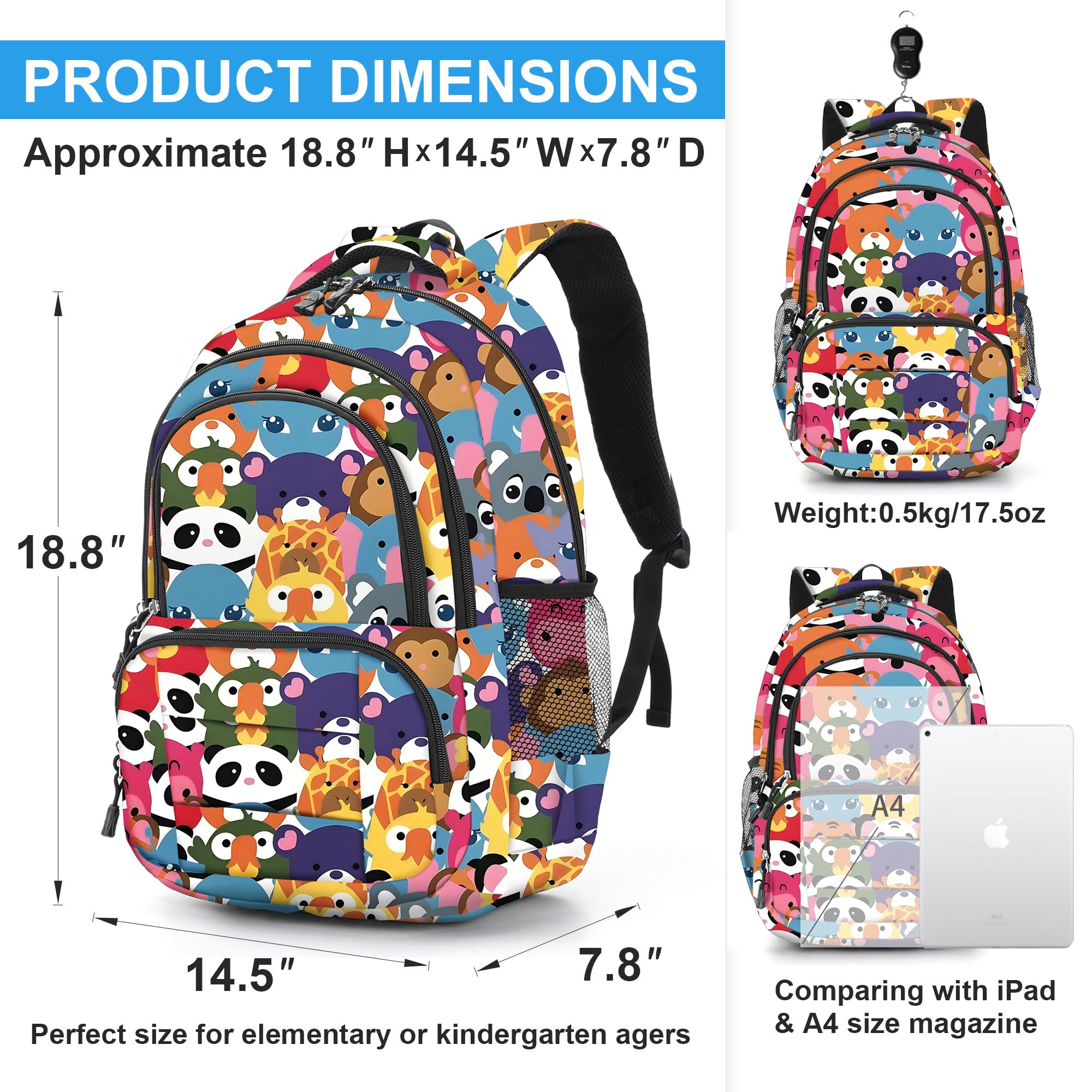 Rickyh Style Lightweight Durable Waterproof Backpack for Elementary Students - Perfect for School, Travel & Outdoor Adventures